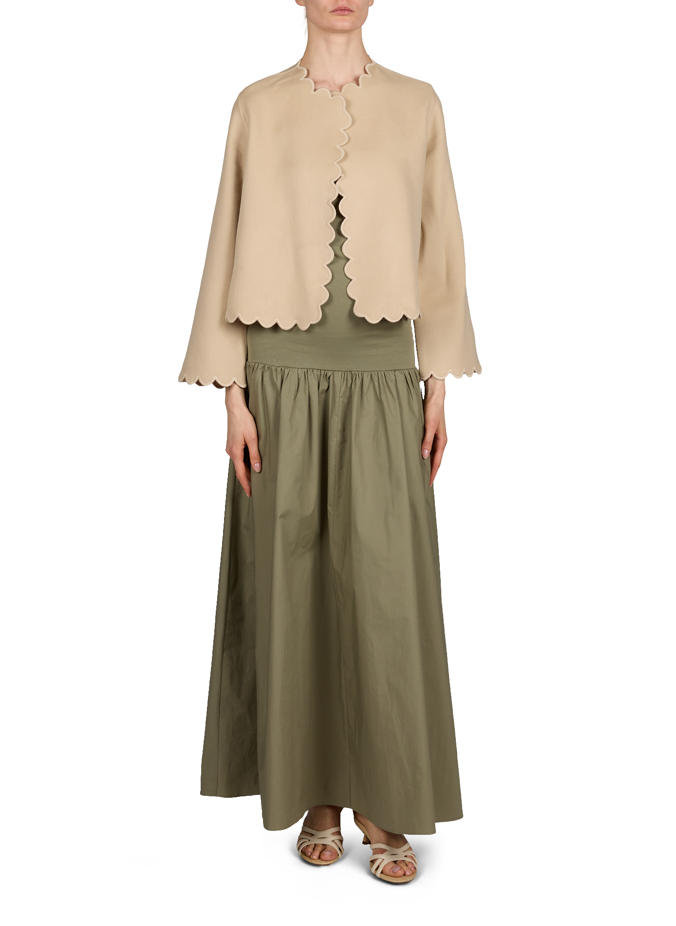 Veste en laine festonnée Vibetta BY MALENE BIRGER Beige
