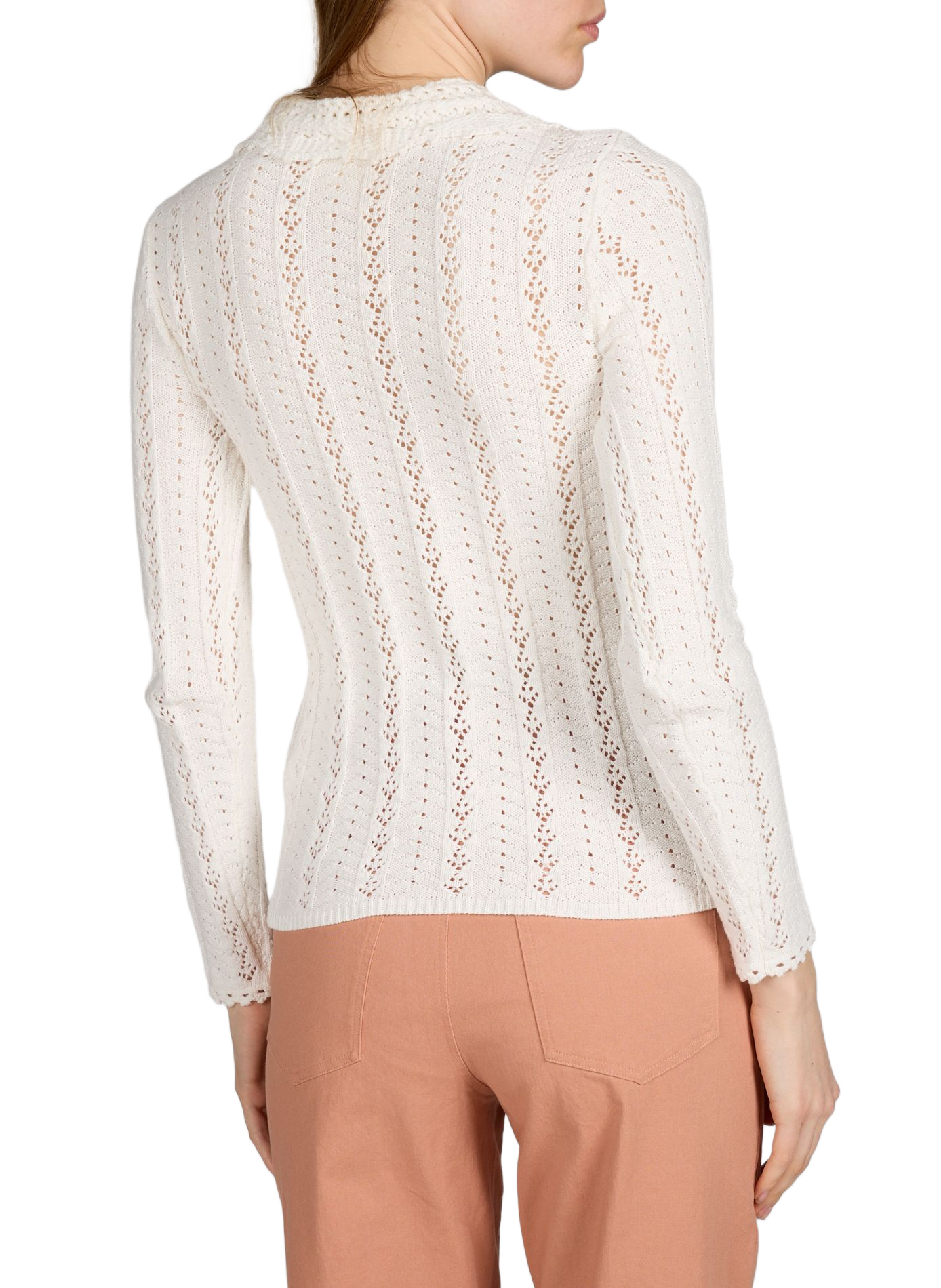 Cardigan en maille ajourée PETITE MENDIGOTE Blanc