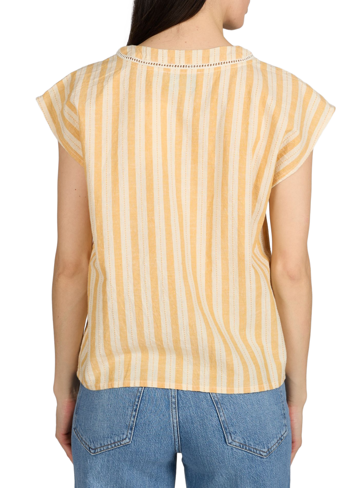Blouse Viseldia in katoen VILA Beige
