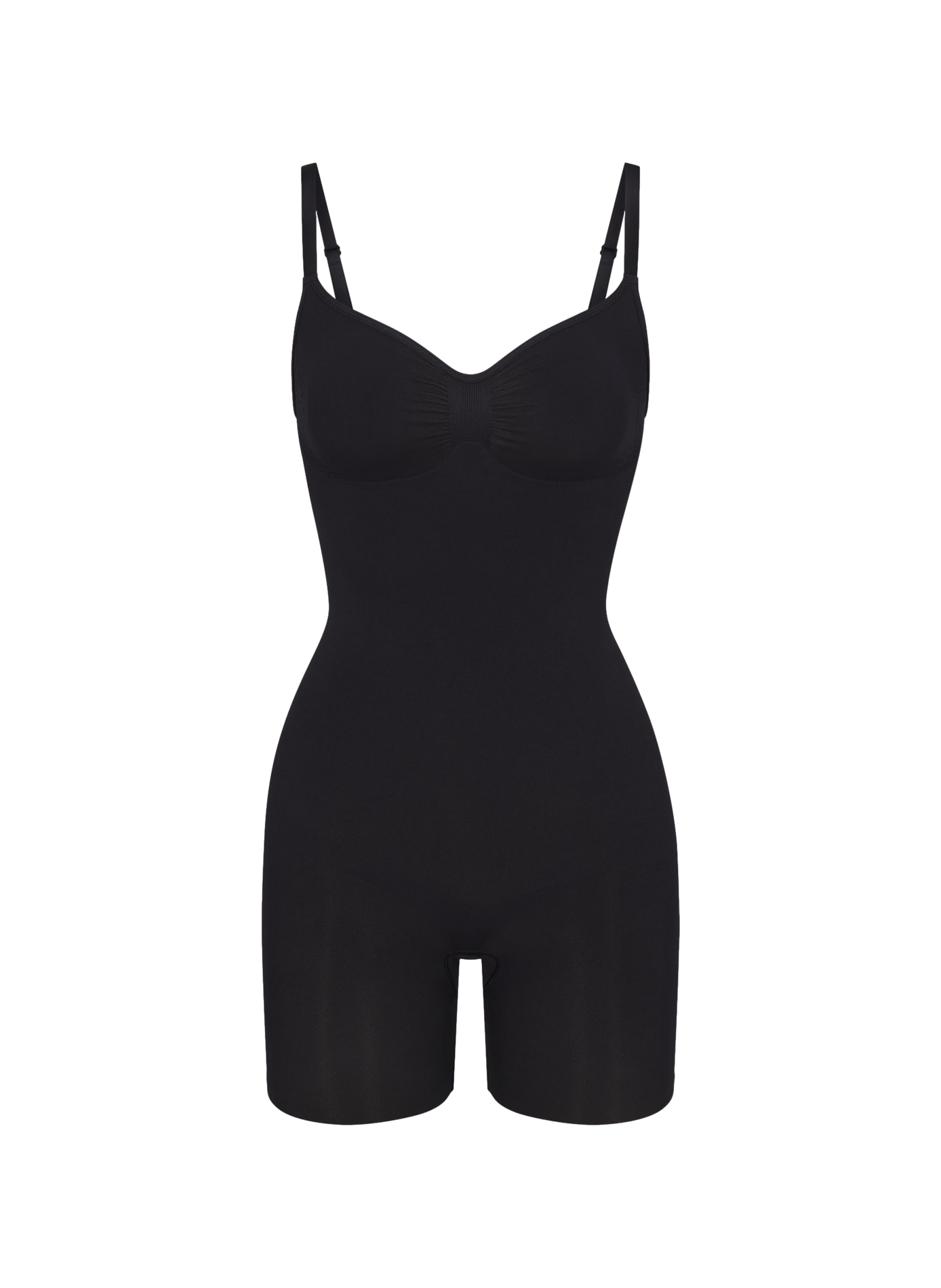 Solid color body shorty with adjustable straps SKIMS Black