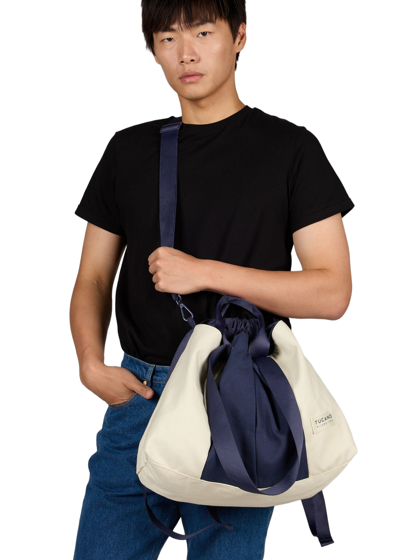 Borsa in tela e cotone TUCANO Blu