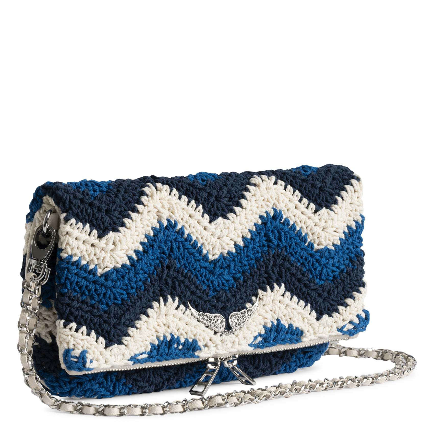 Pochette en coton macramé rock ZADIG&VOLTAIRE Blauw