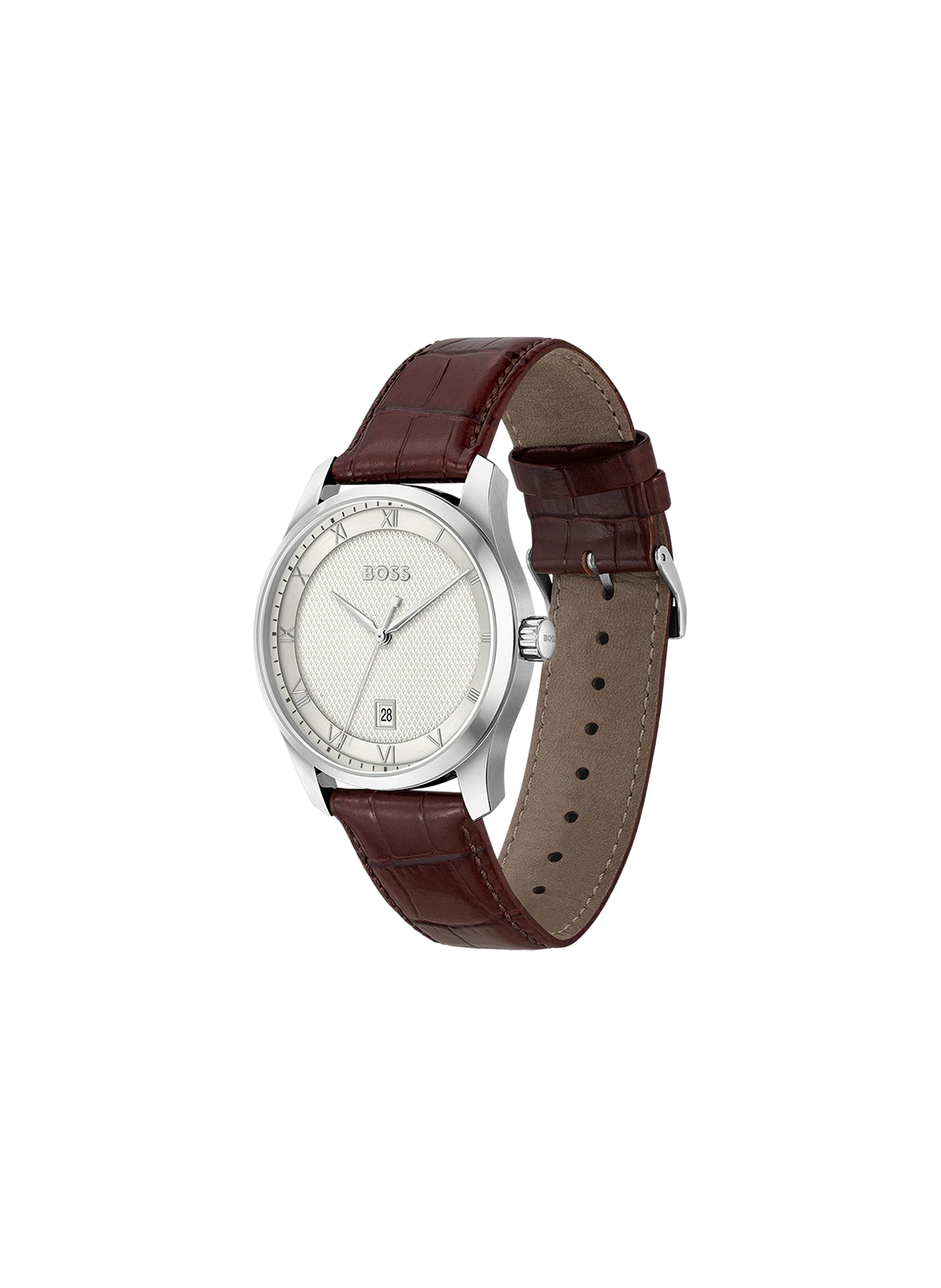 Montre quartz Principle en cuir BOSS MONTRES Blanc