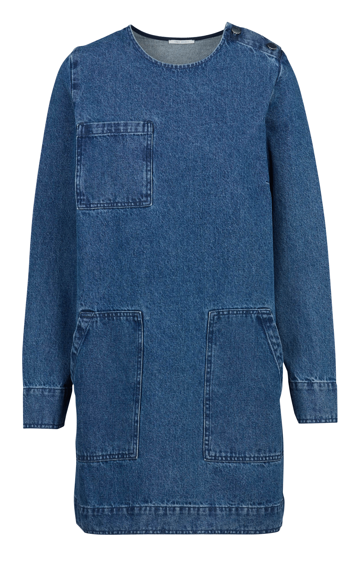 Robe en jean droite à poches IKKS Bleu