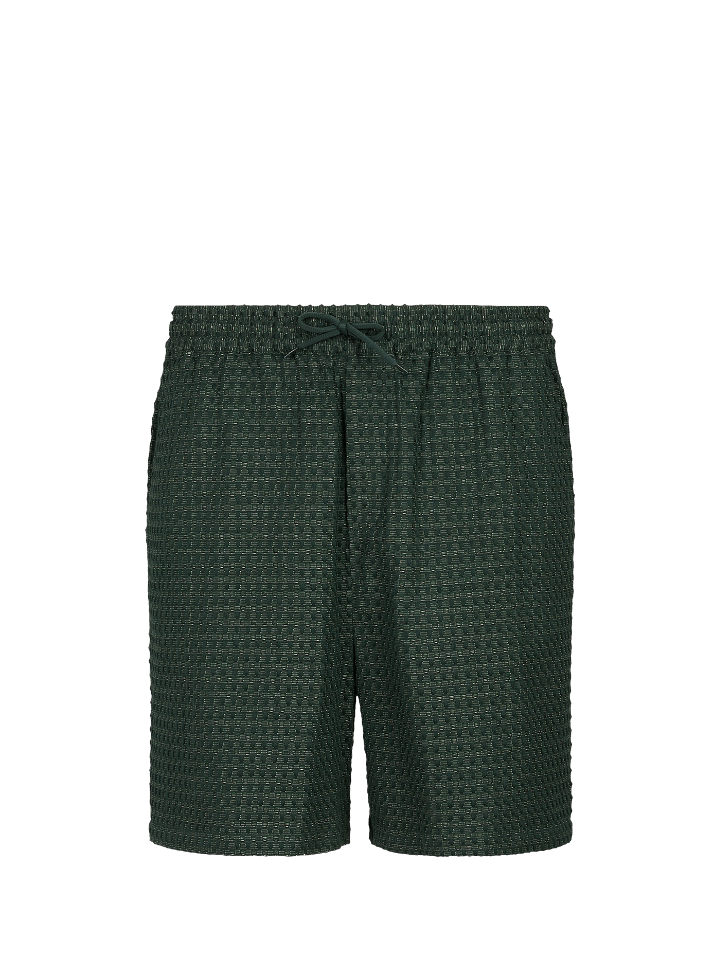 Elasticized cotton shorts LES DEUX Green