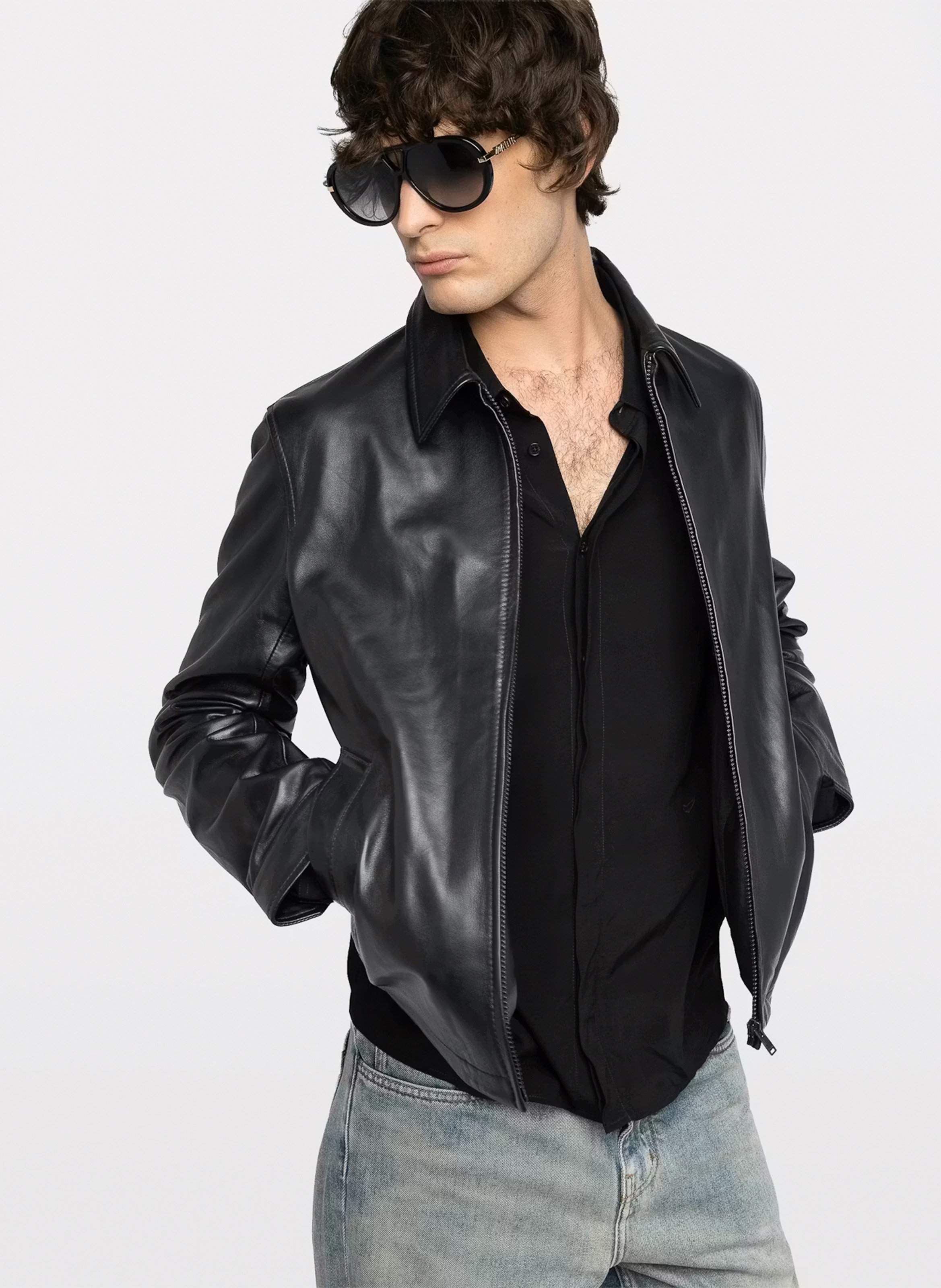 Blouson en cuir loumy ZADIG&VOLTAIRE Noir
