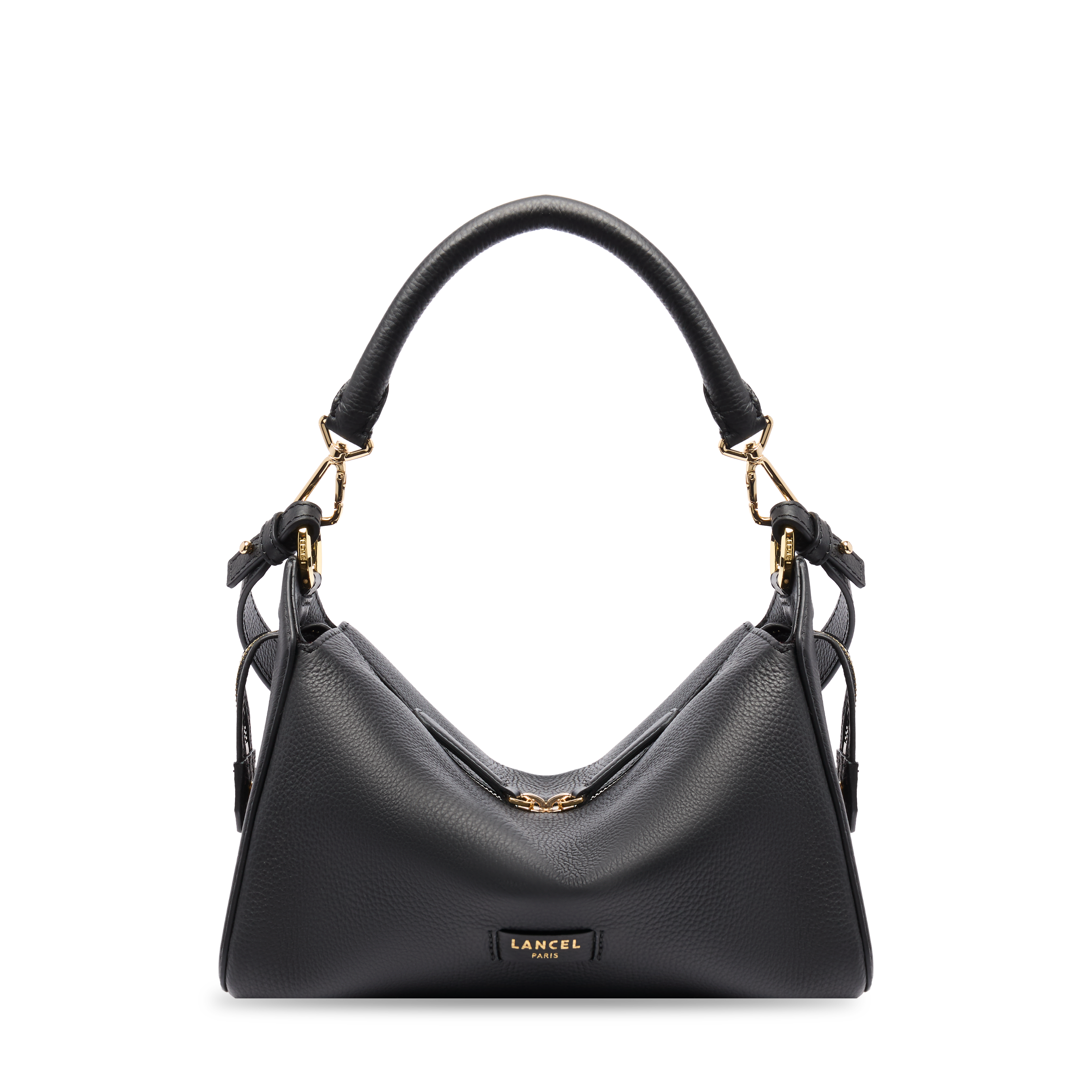 Sac hobo louison de lancel en cuir de vachette graine LANCEL Noir