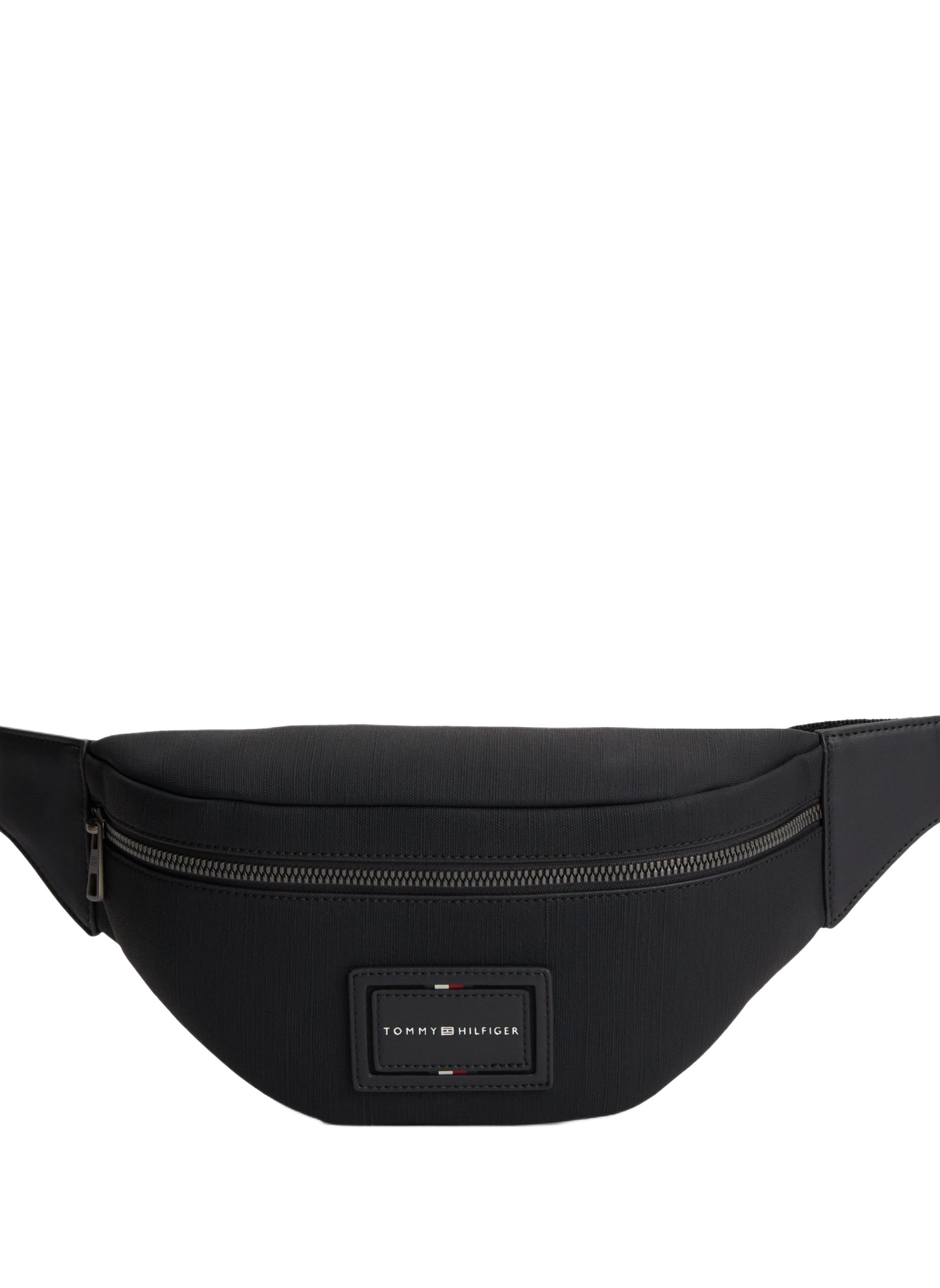 Textured waist bag with embroidered logo TOMMY HILFIGER Black
