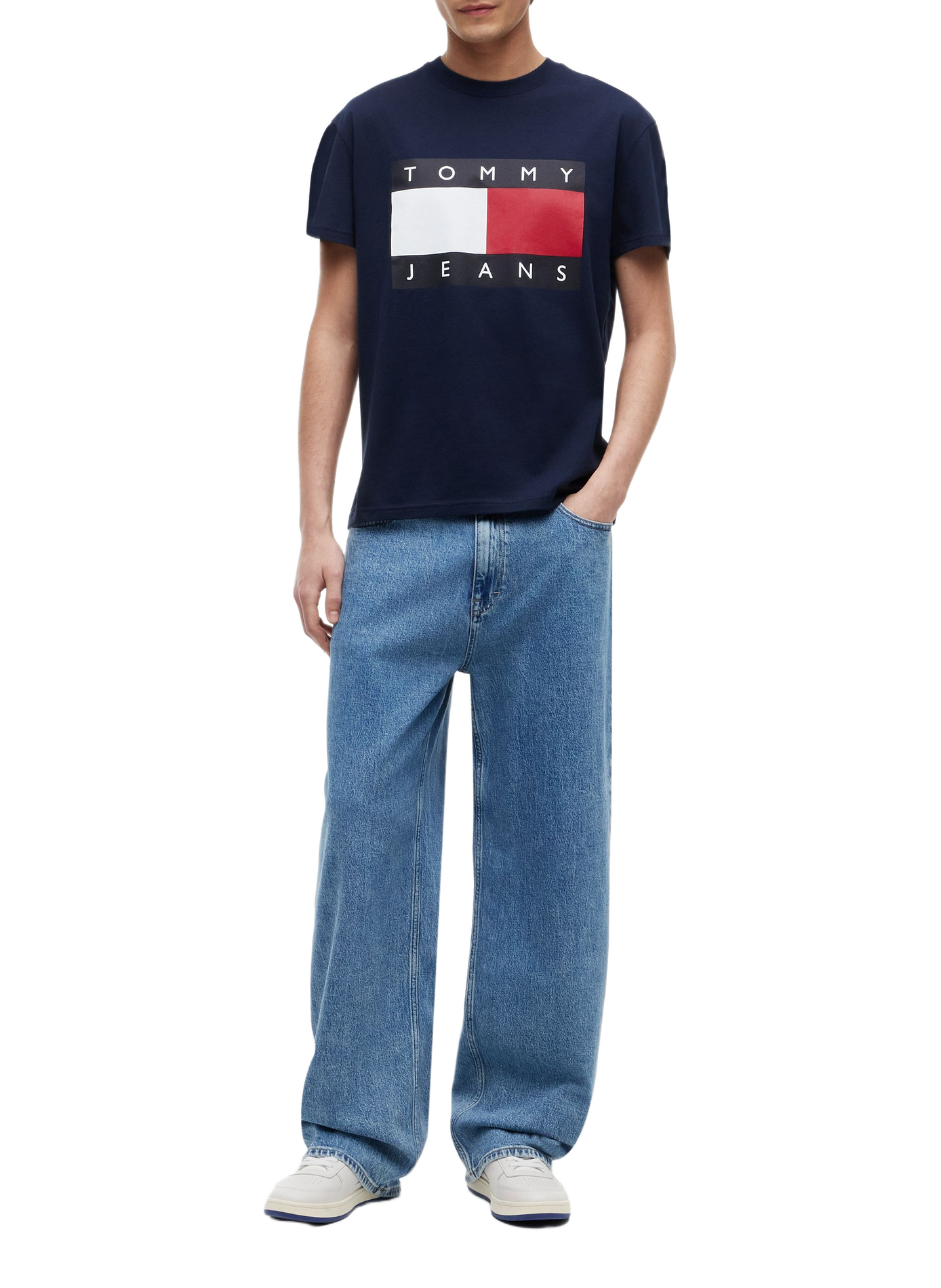 Round neck printed t-shirt TOMMY HILFIGER Blue