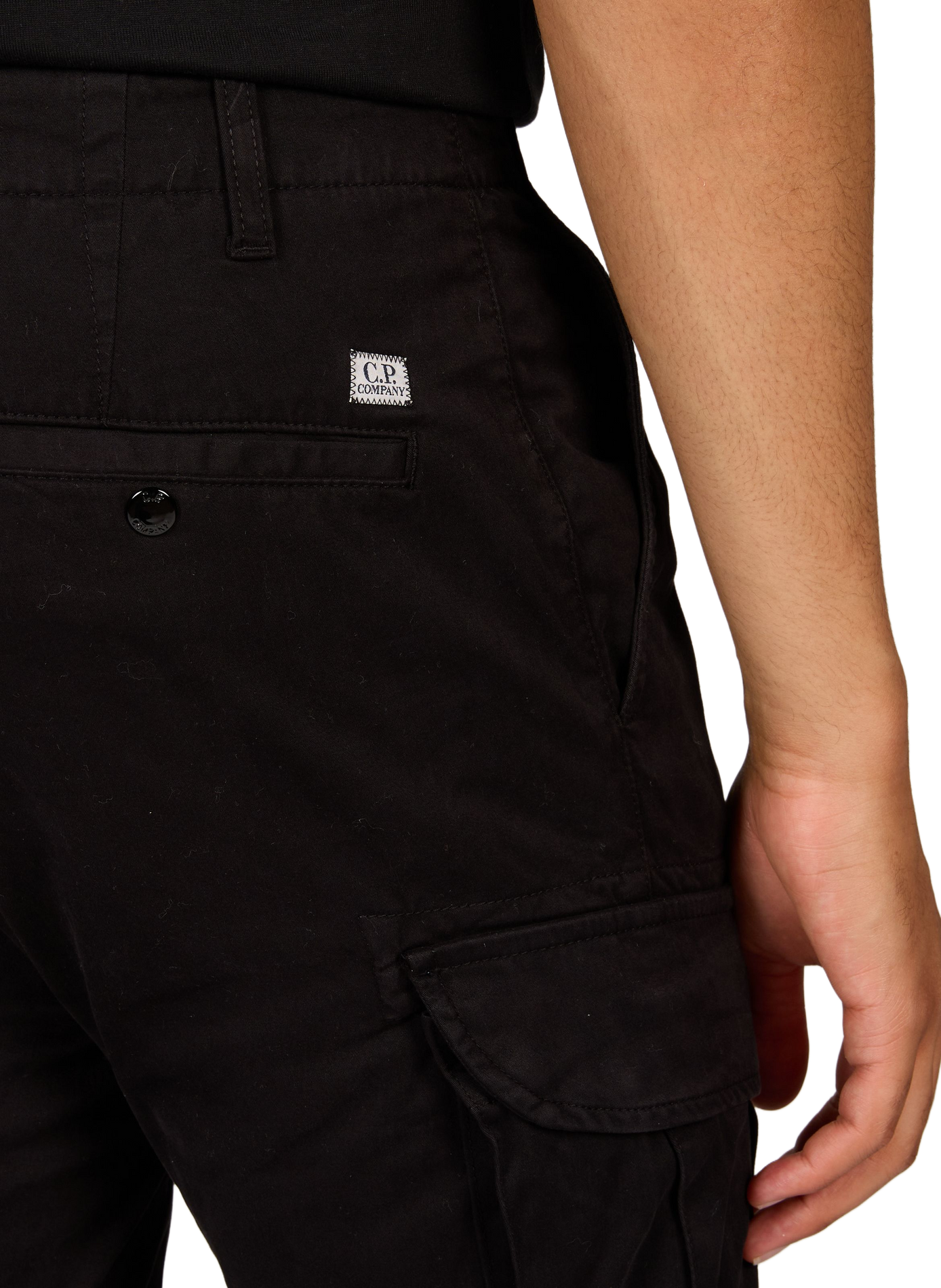 Slim fit cargobroek van katoenmix CP COMPANY Zwart
