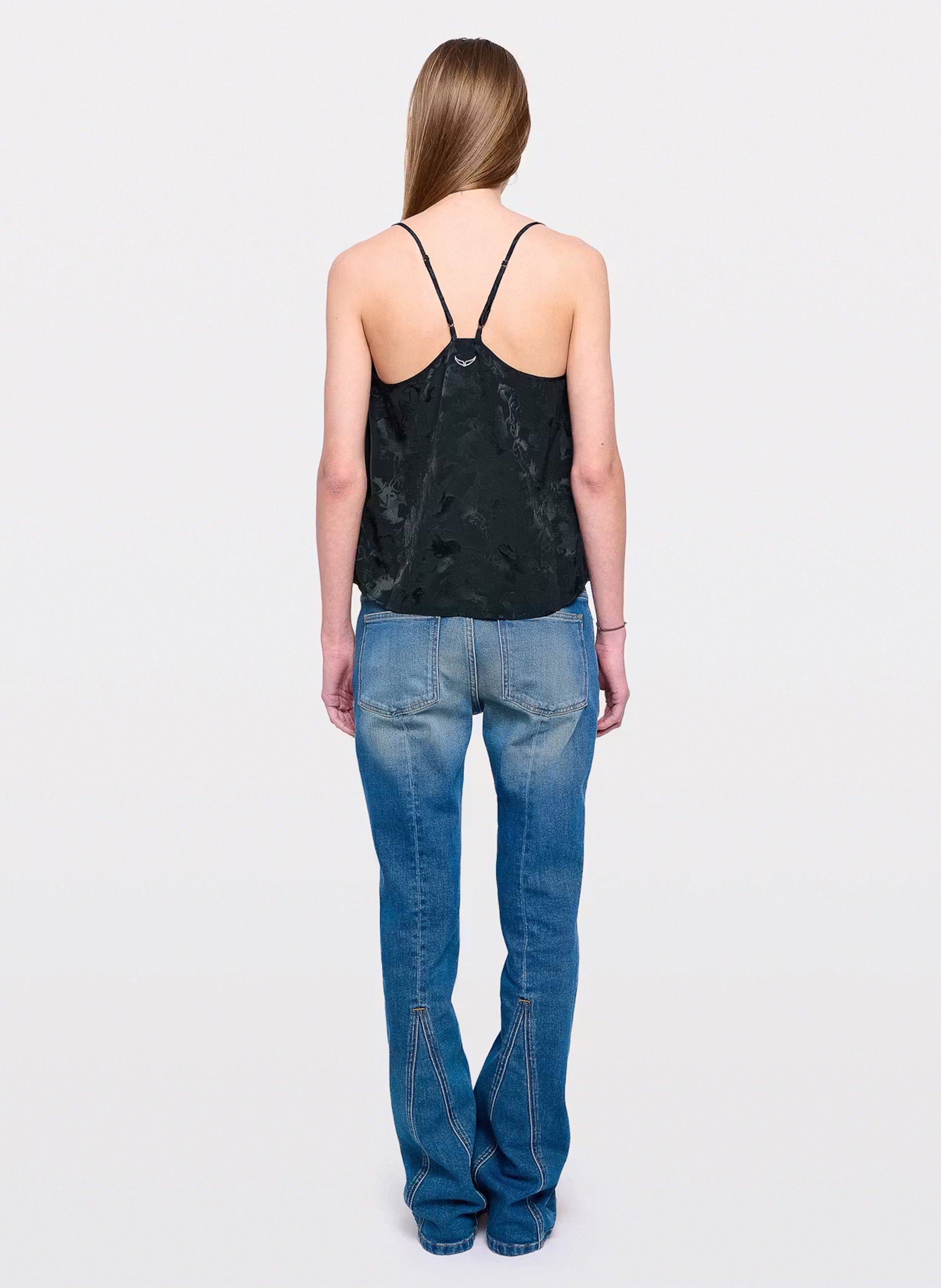 Zijden tanktop met rechte pasvorm cespa ZADIG&VOLTAIRE Groen
