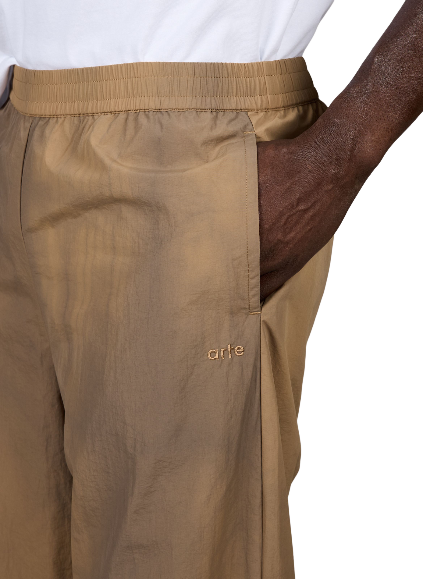Straight pants with elastic waist | Brown ARTE ANTWERP Men