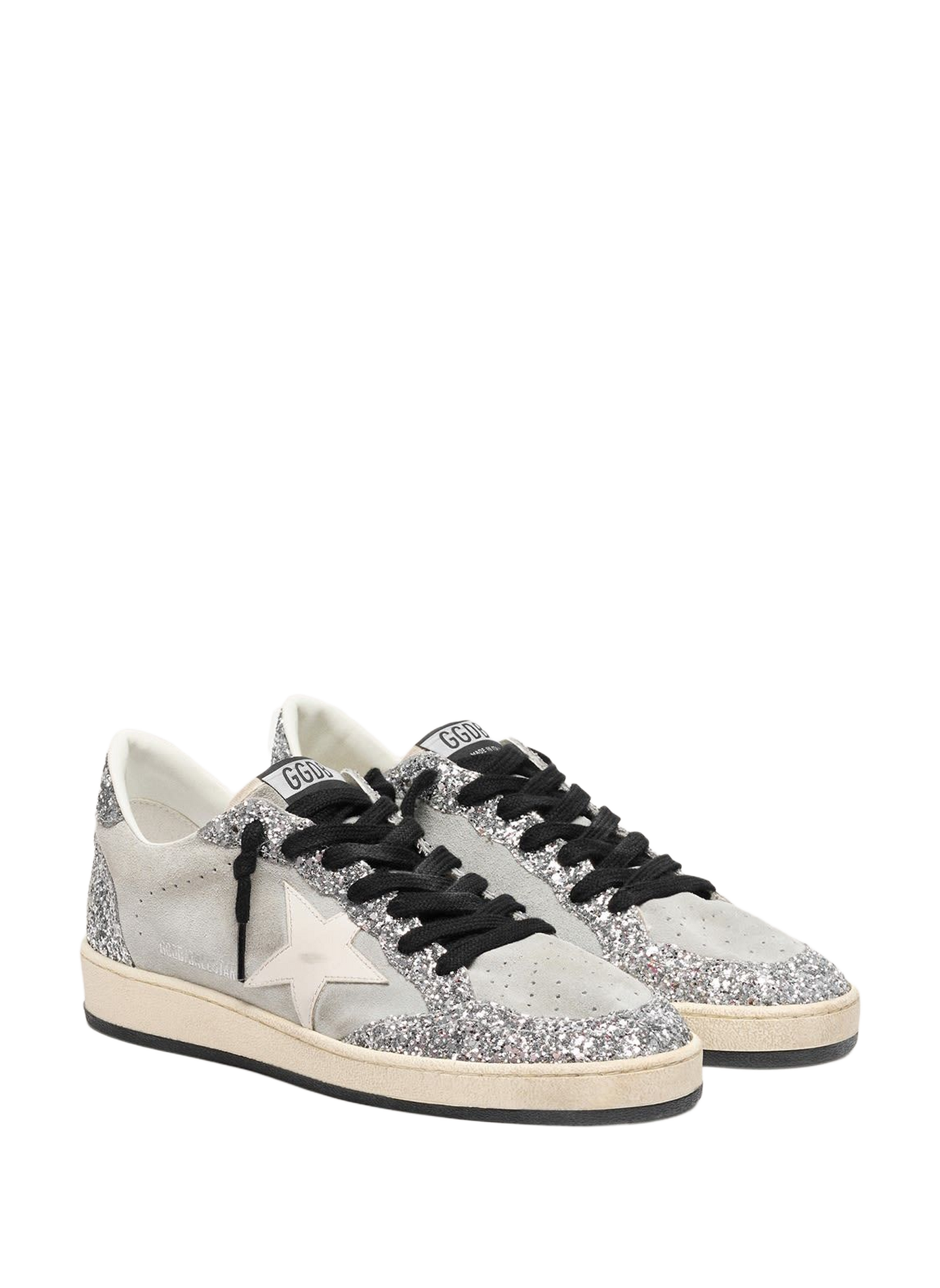 Mixed leather low-top sneakers GOLDEN GOOSE Multicolour