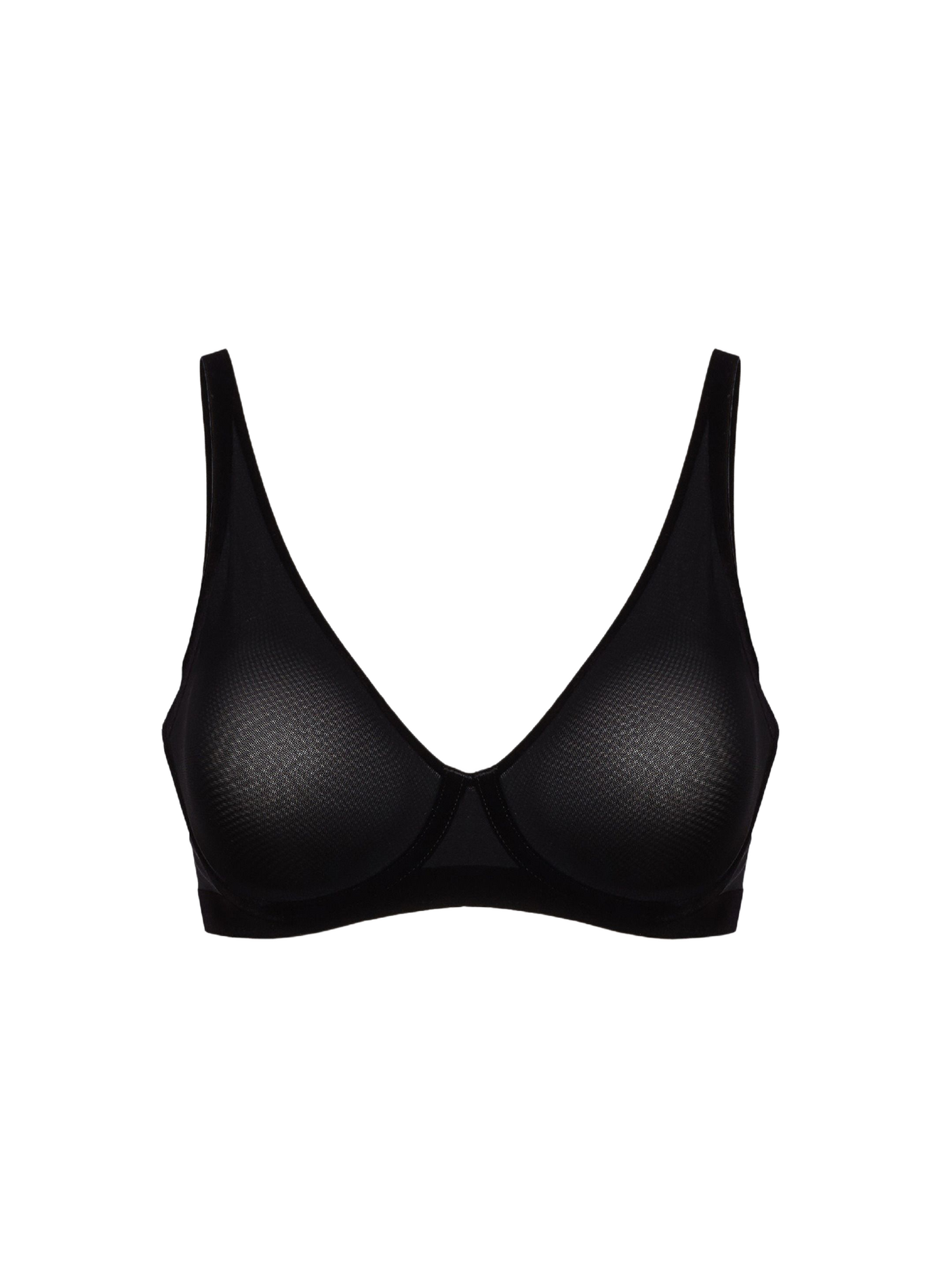 Nahtloser Tüll-BH WOLFORD Schwarz