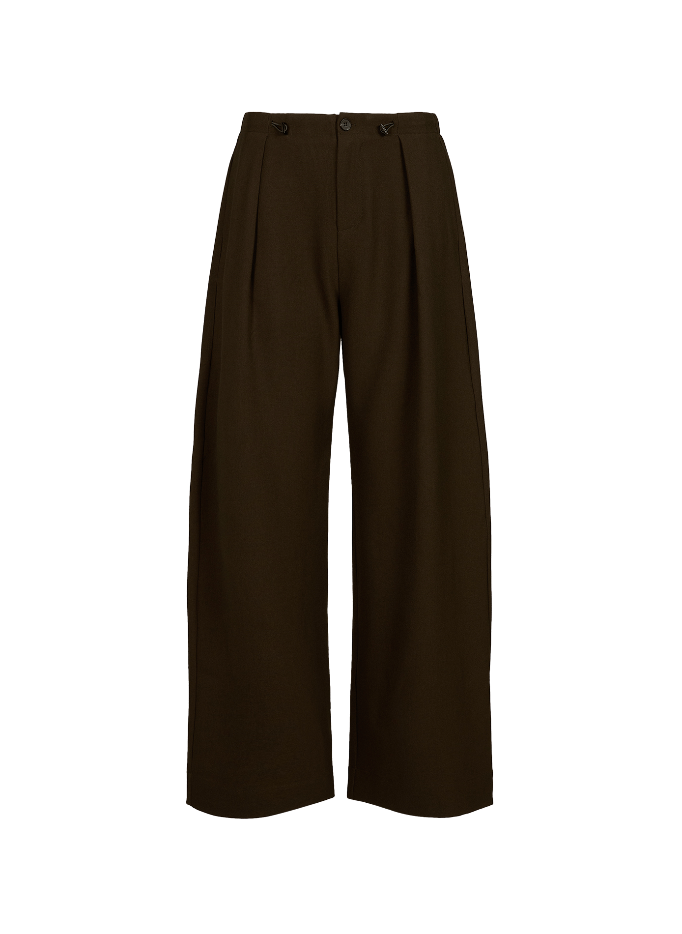Wijde broek met hoge taille SUNCOO Kaki