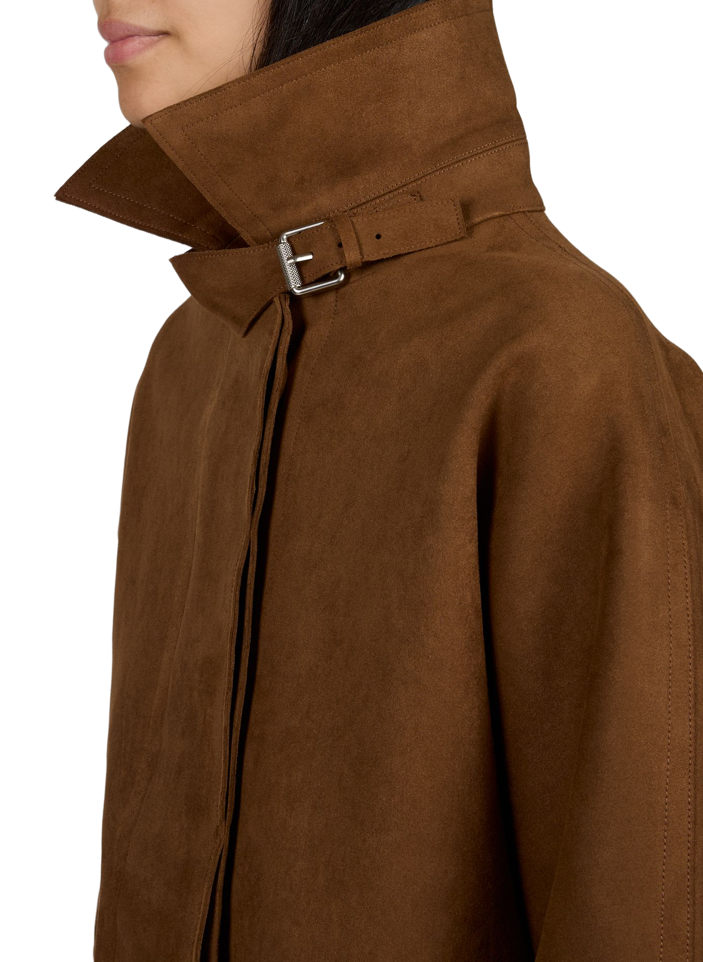 Oversize Jacke mit klassischem Kragen SUNCOO Braun