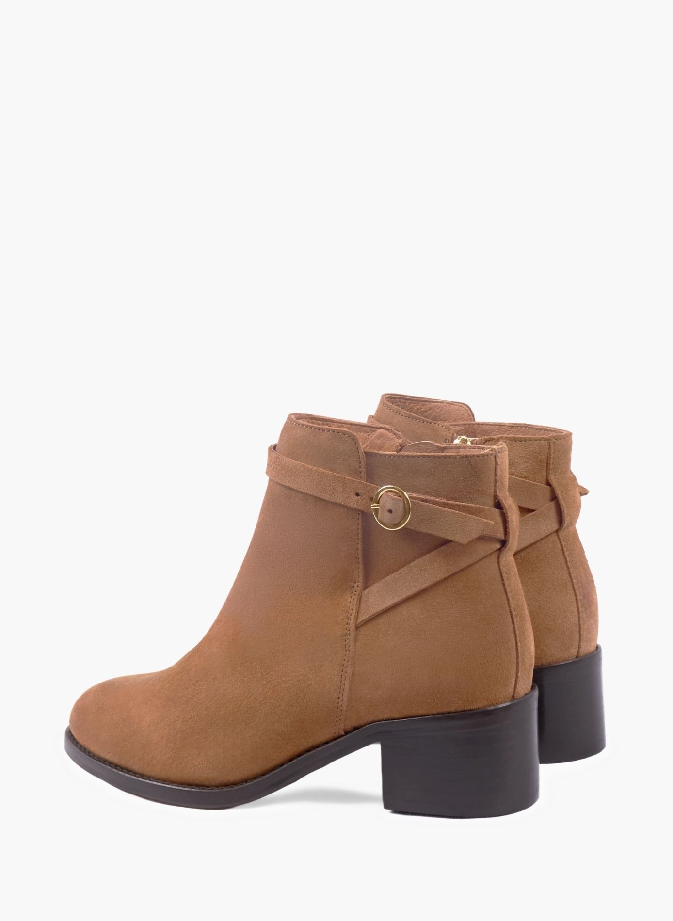 Bottines cavalières cuir daim JULES & JENN Marron