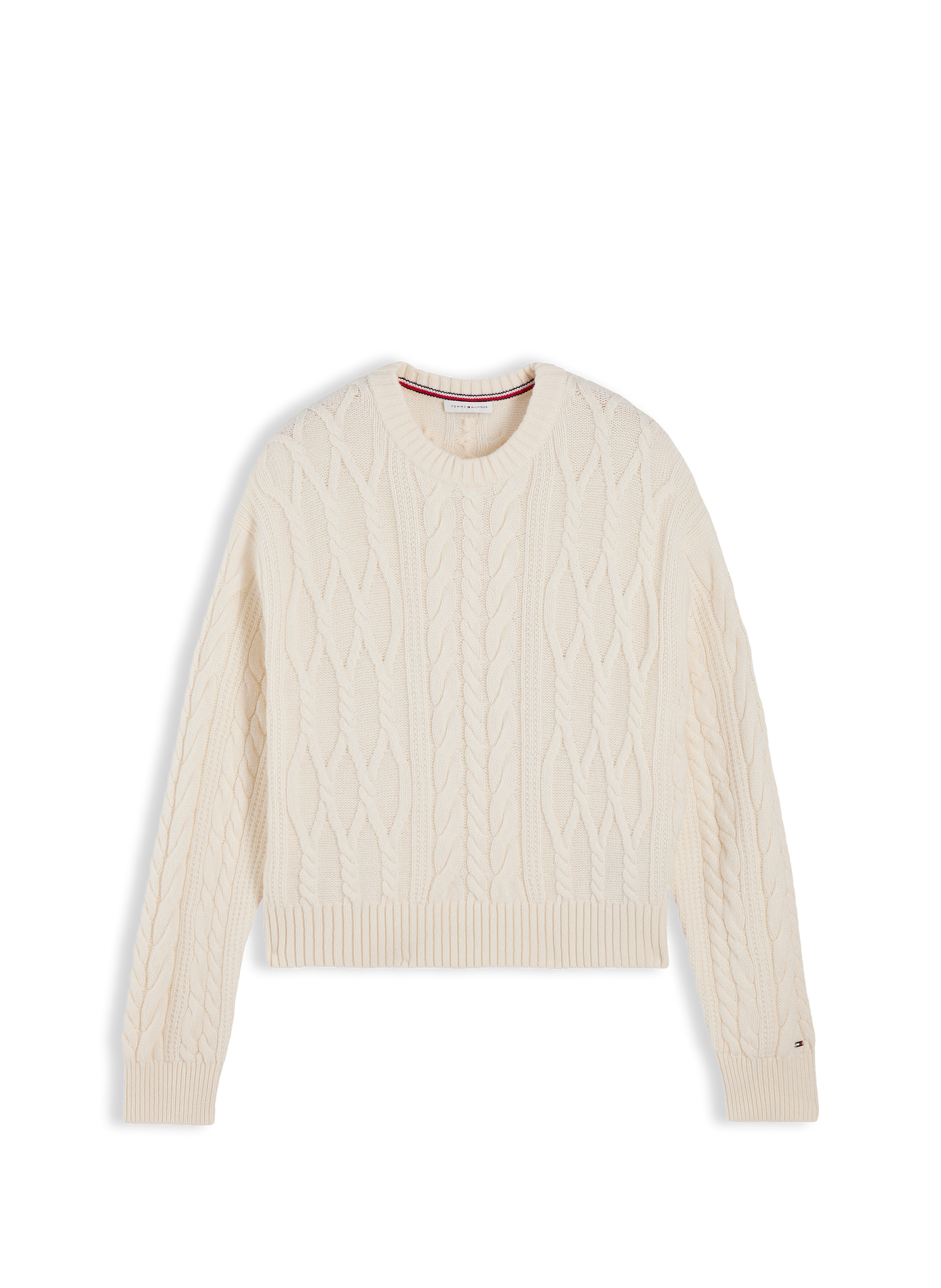 Wool-blend round-neck jumper TOMMY HILFIGER Beige