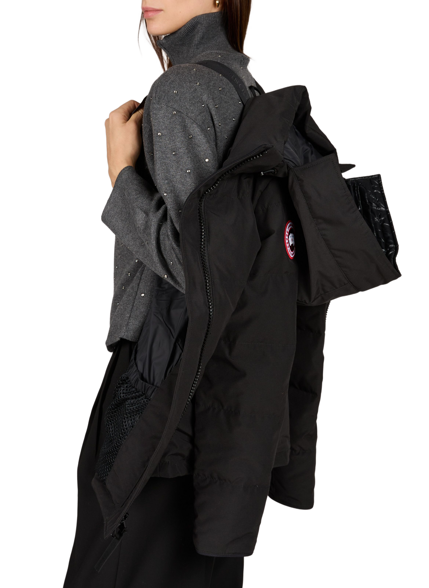 Parka Chelsea matelassée à capuche CANADA GOOSE Noir