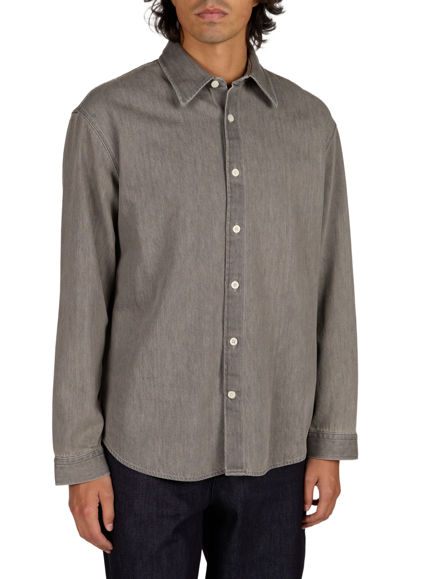 Chemise denim Casper NN.07 Gris