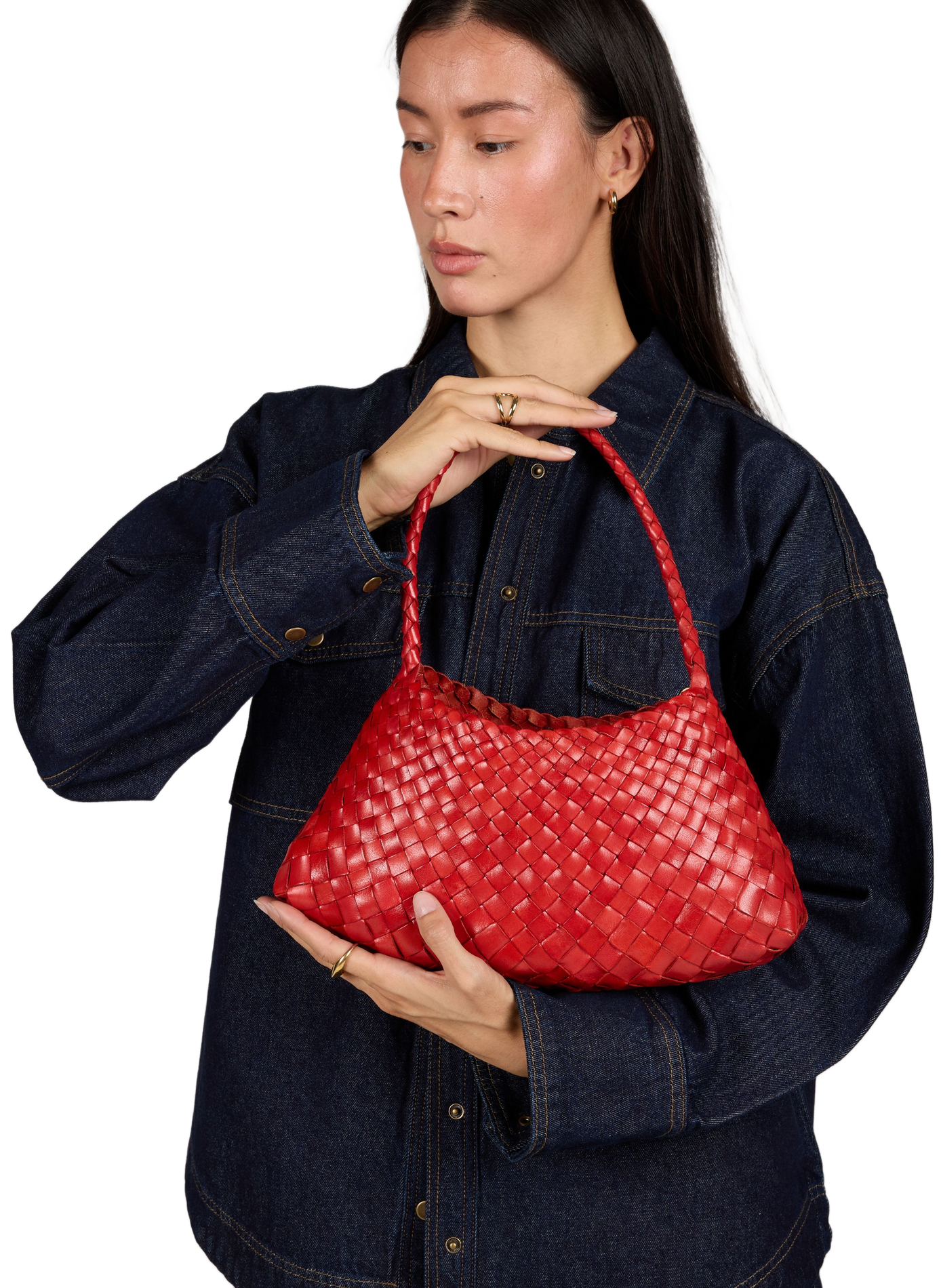 Rosanna leather handbag DRAGON DIFFUSION Red
