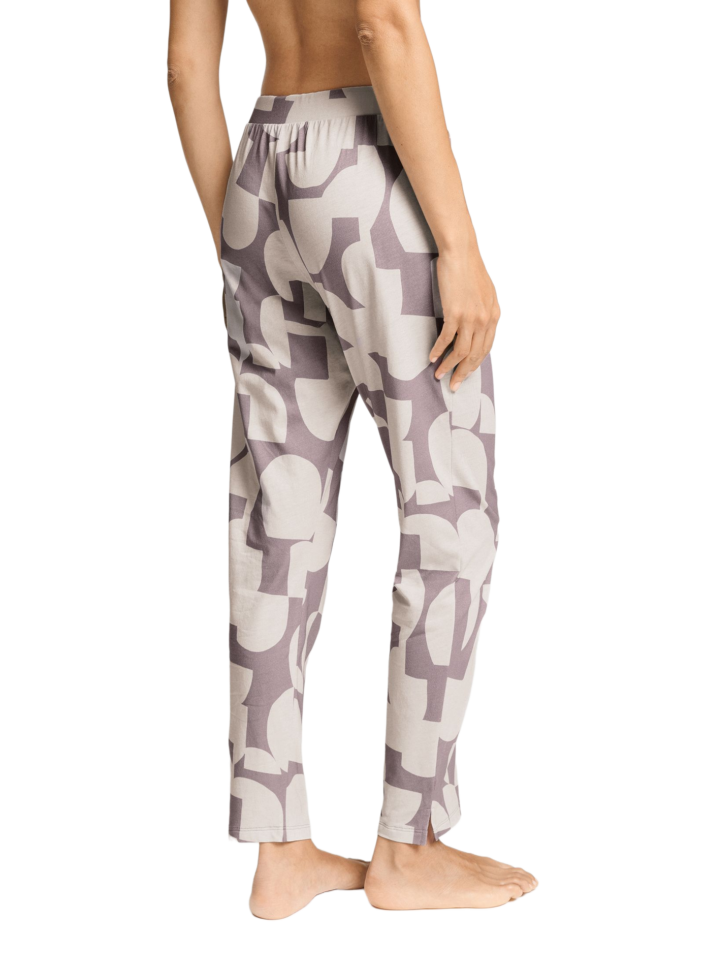 Pantalon de pyjama imprimé en coton mélangé HANRO Rose