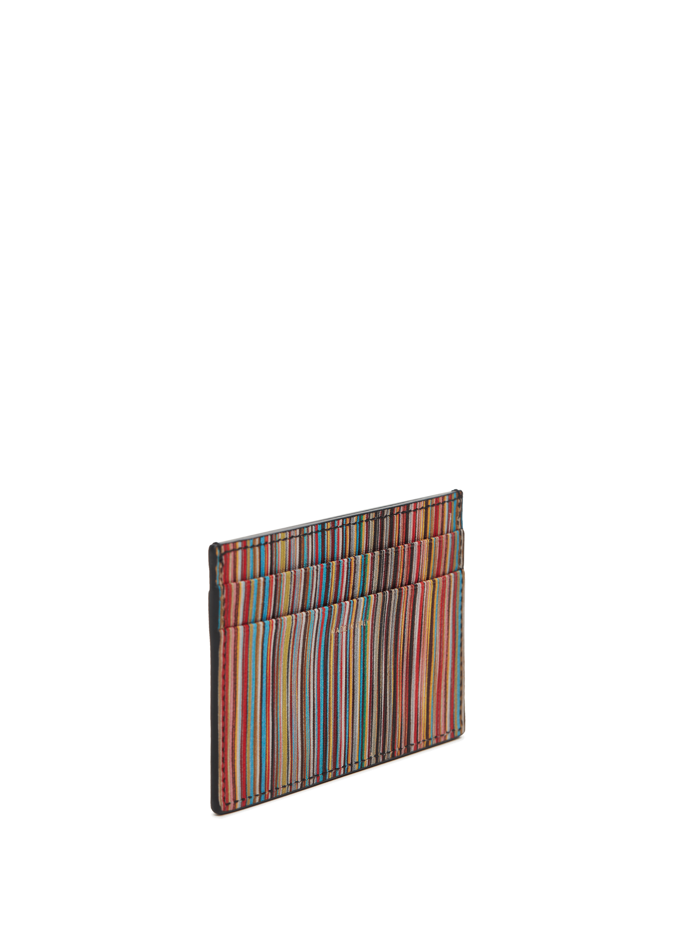 Porte-Cartes Signature Stripe en cuir PAUL SMITH Black