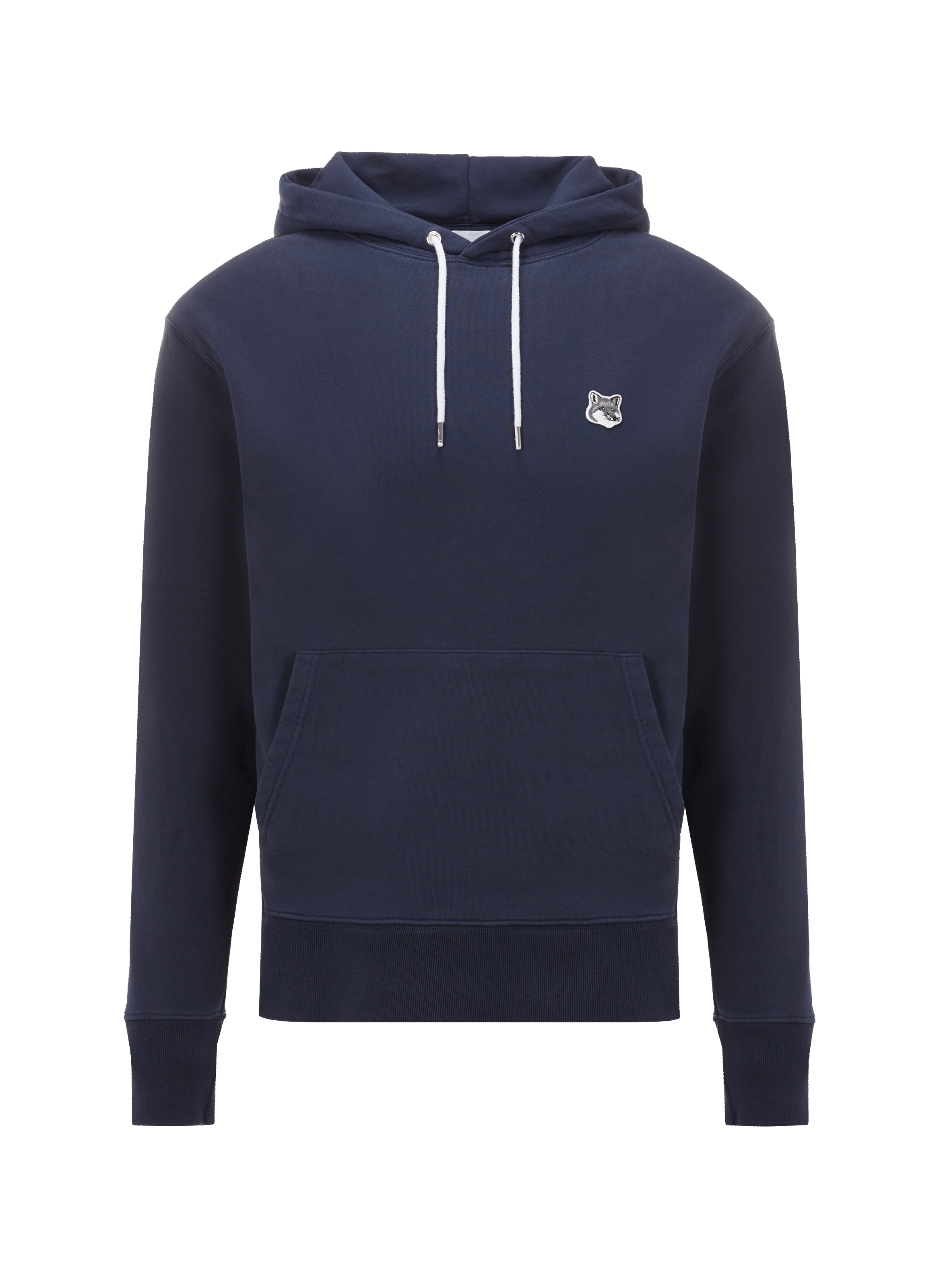Hoodie Tête de renard gris en coton