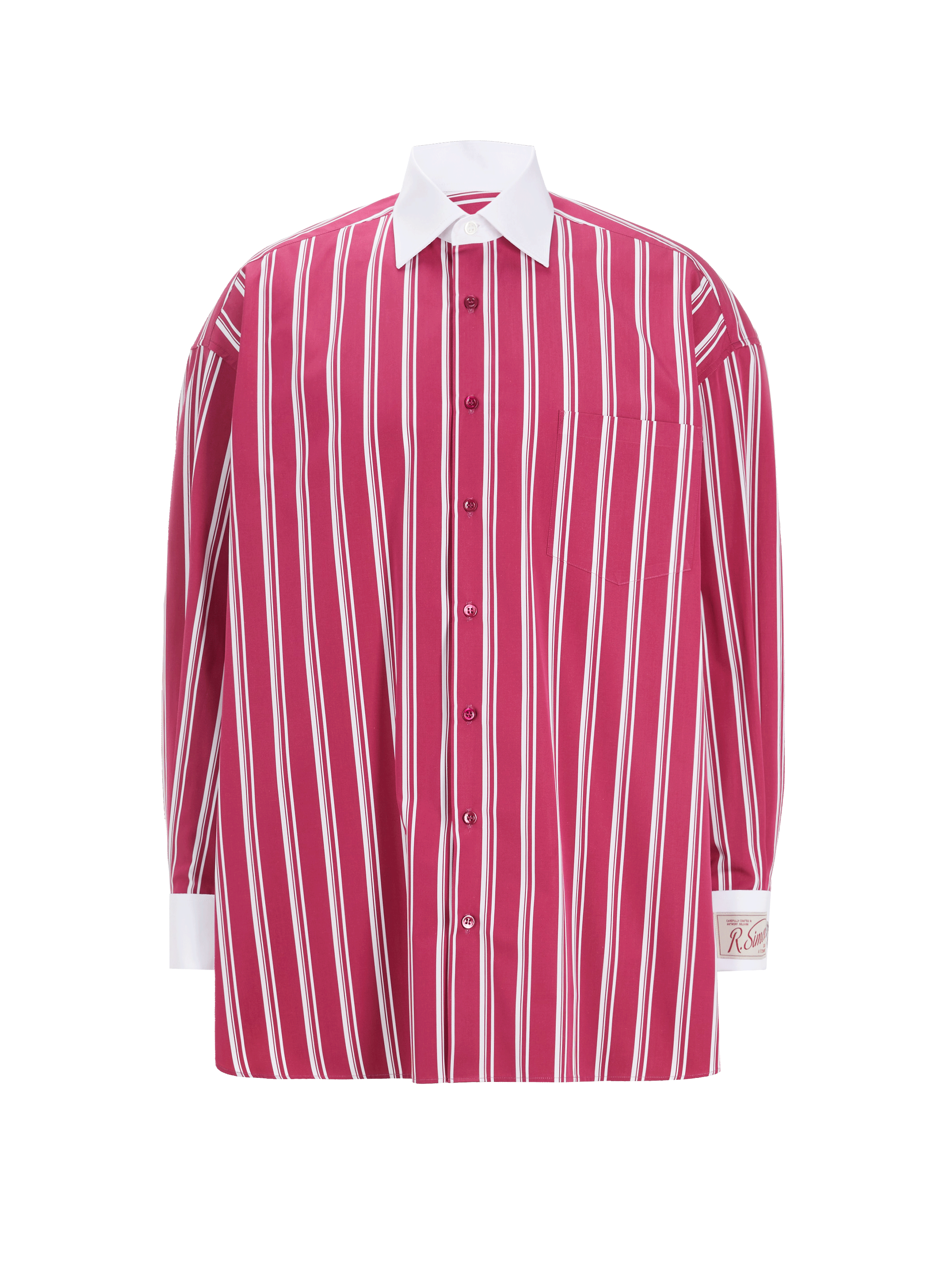 Chemise oversize rayée en coton