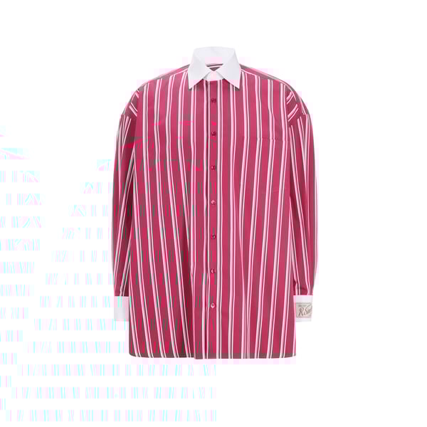 Chemise oversize rayée en coton