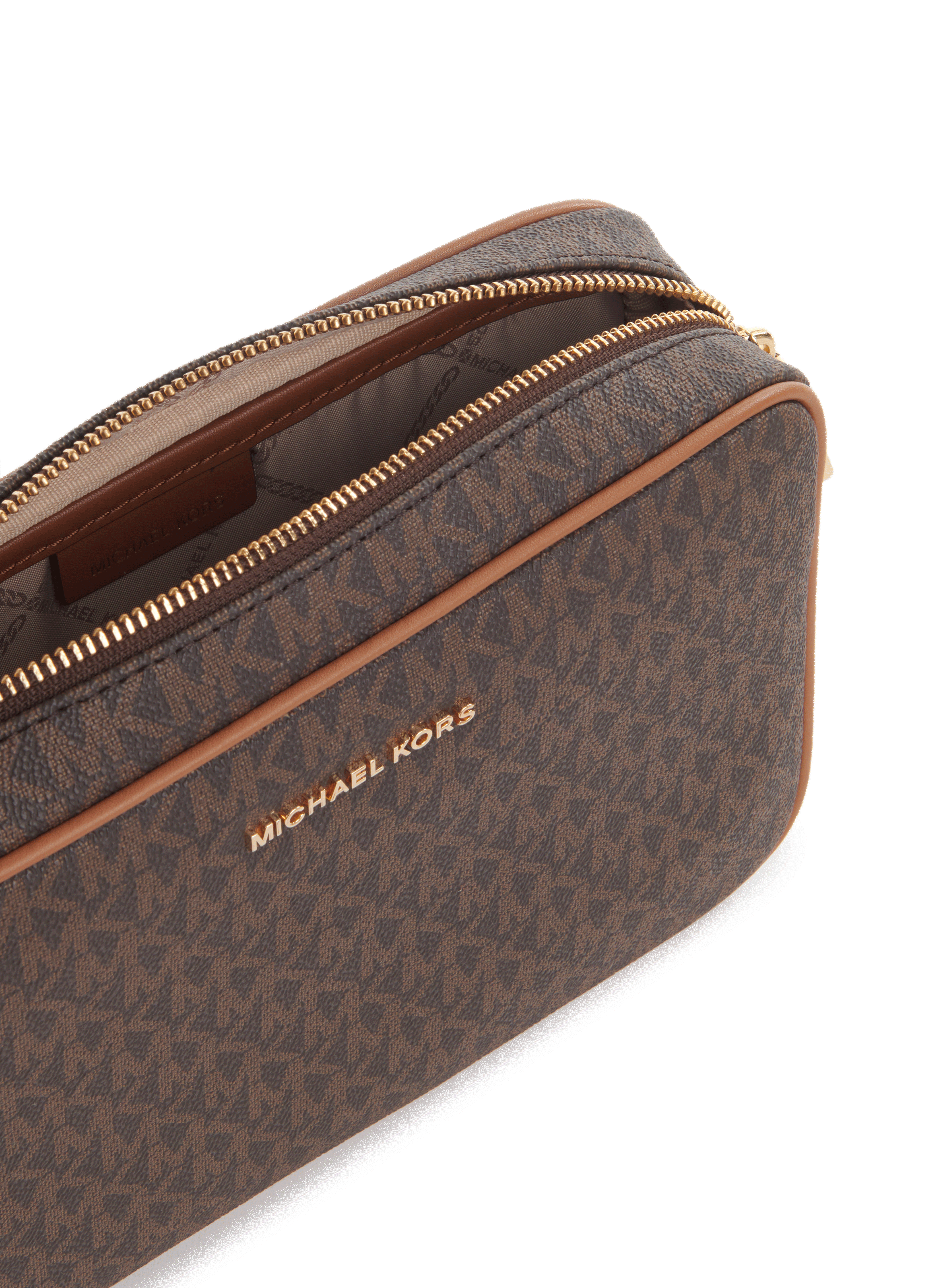 Grand sac à bandoulière Jet Set à logo MICHAEL KORS Marron