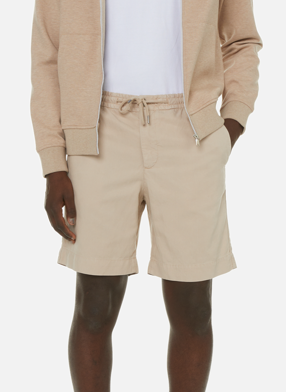 EDEN PARK Linen and cotton Bermuda shorts Beige