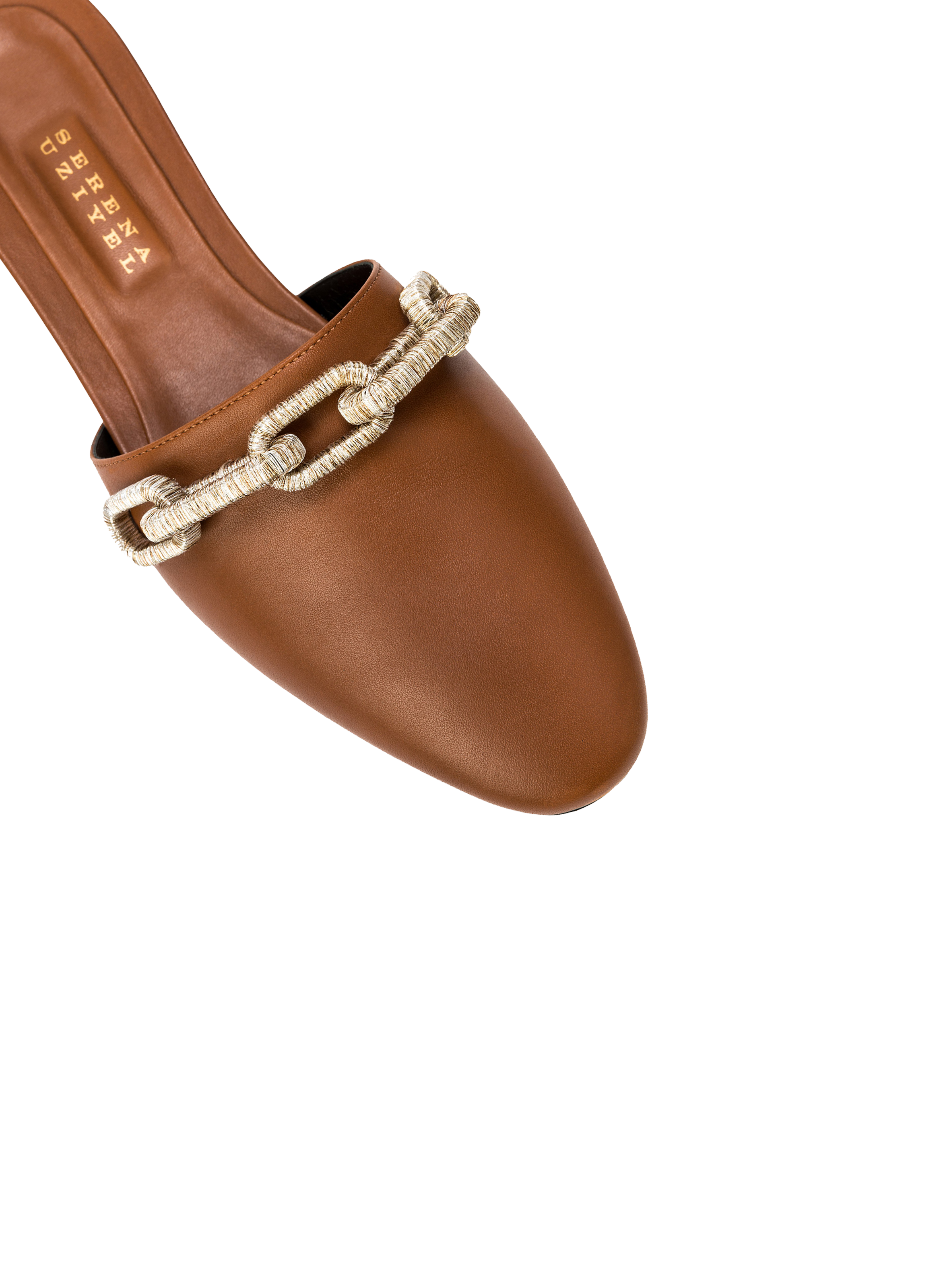 Mule plate camello catena SERENA UZIYEL Marron