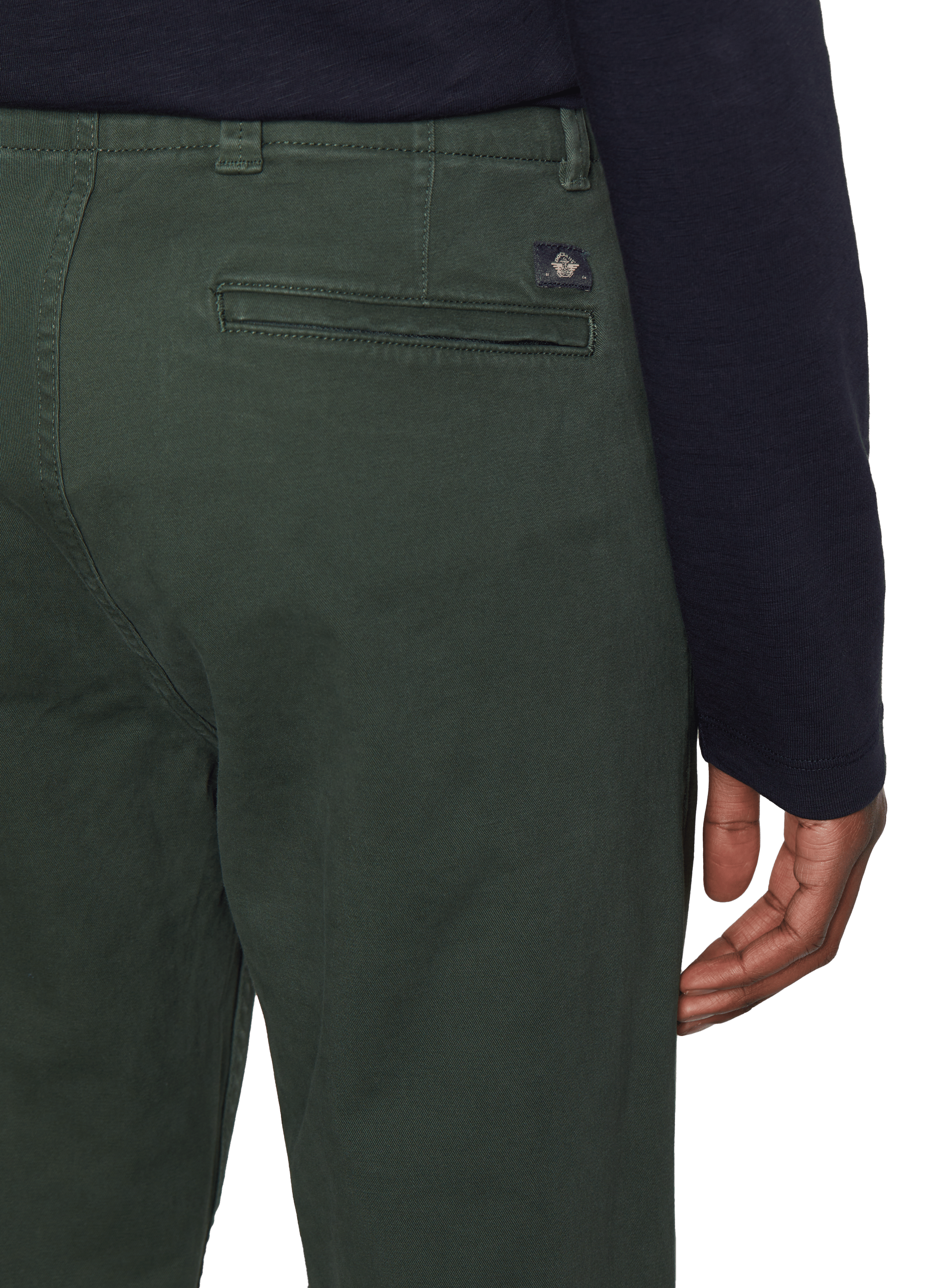 Pantalon slim en coton Gris