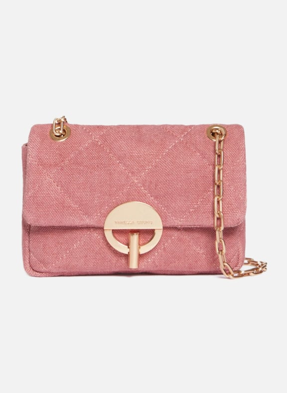 Petit sac moon en lin Rose by VANESSA BRUNO VANESSA BRUNO Petit sac moon en lin Rose