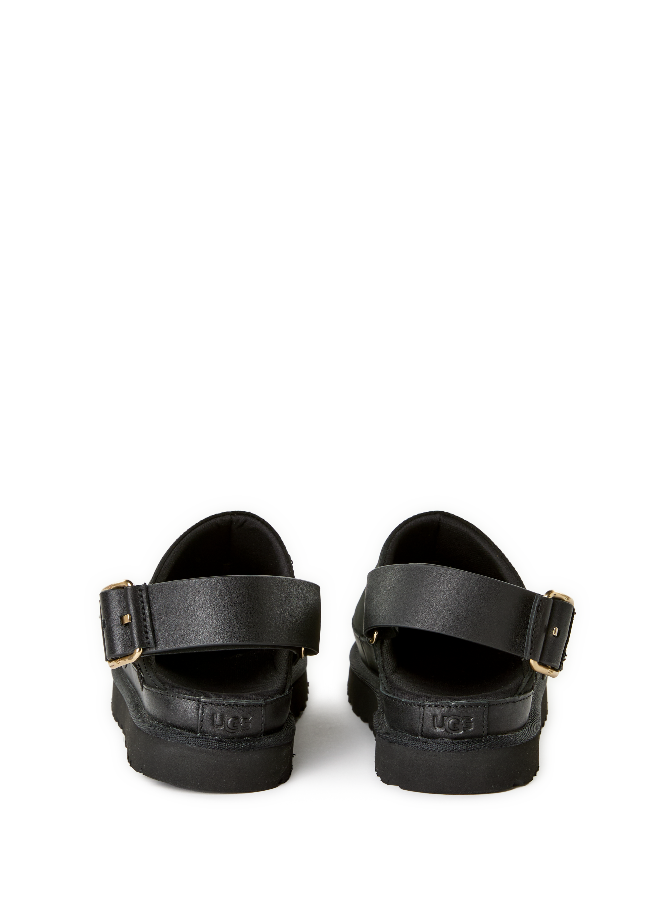 Goldenstar leather clogs Black