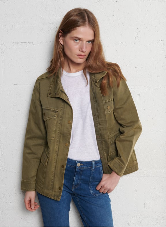 Veste oversize en coton claire Vert by MAISON 123 MAISON 123 Veste oversize en coton claire Vert