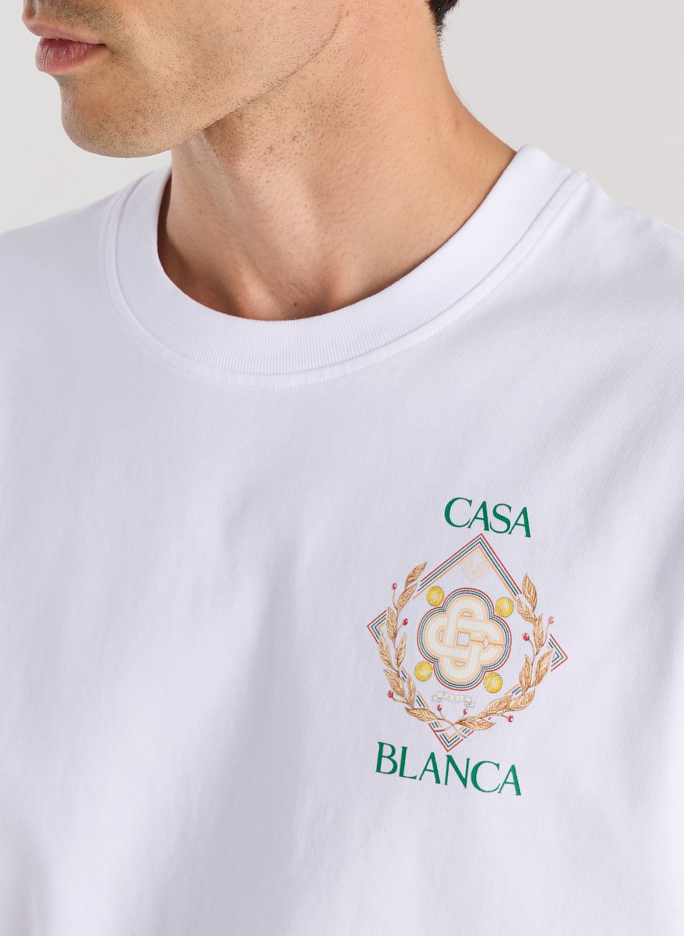 Classic Cotton T-Shirt CASABLANCA PARIS White