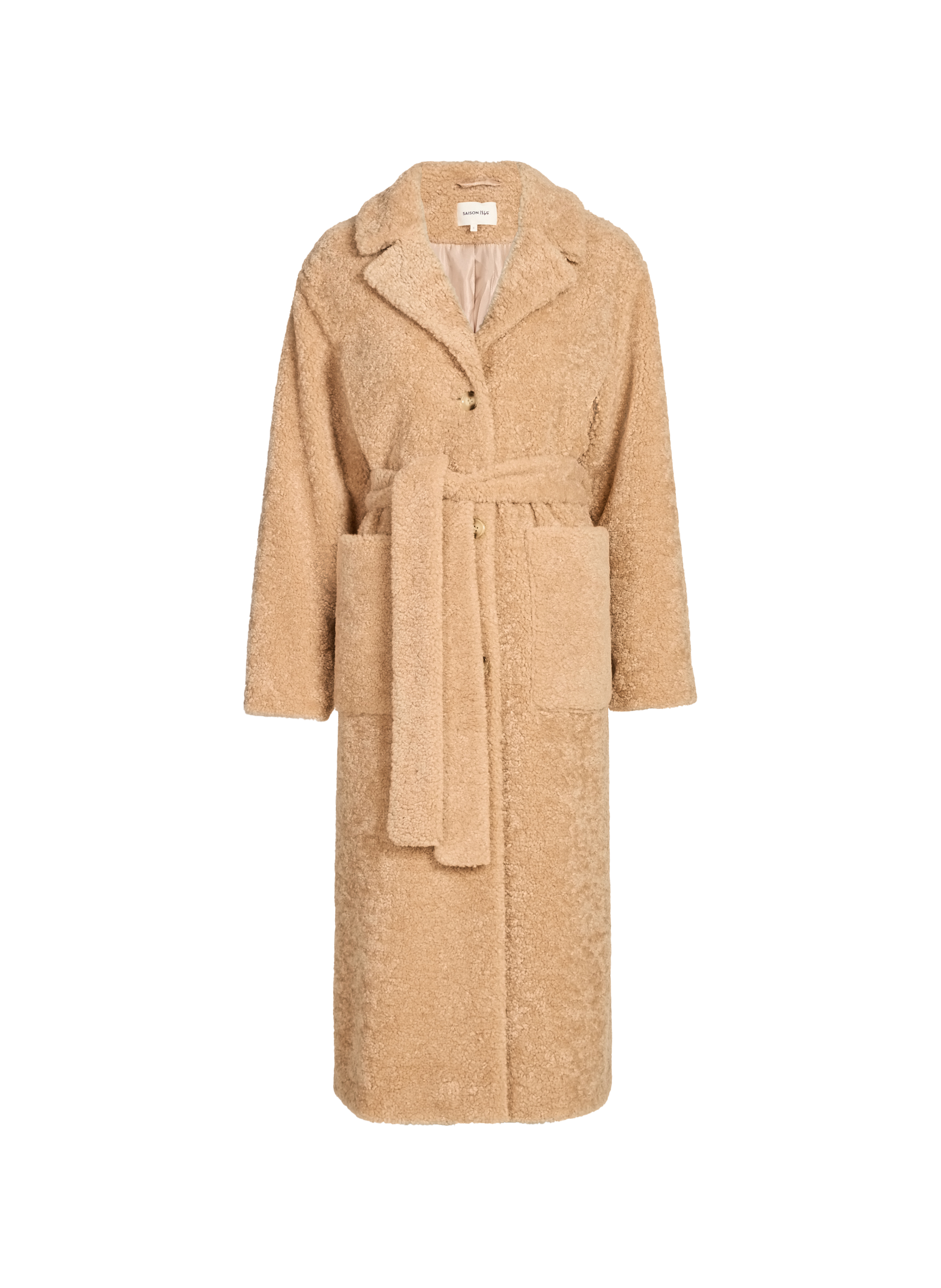 Manteau mi-long col tailleur SAISON 1865 Beige