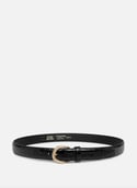Belt - Ceinture Cuir Croco Femme  Noir croco