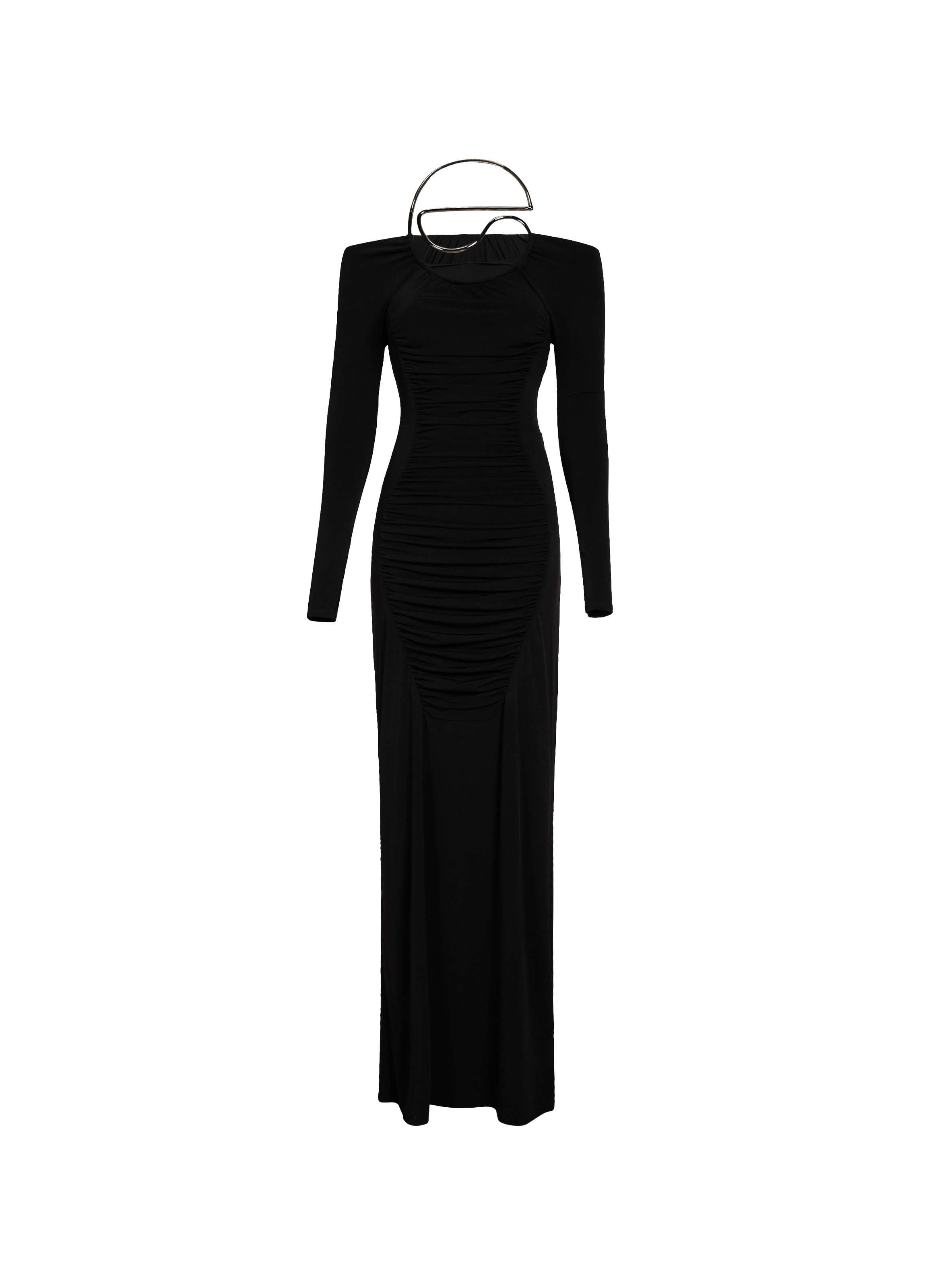 COPERNI Long dress with cut-out C logo Black