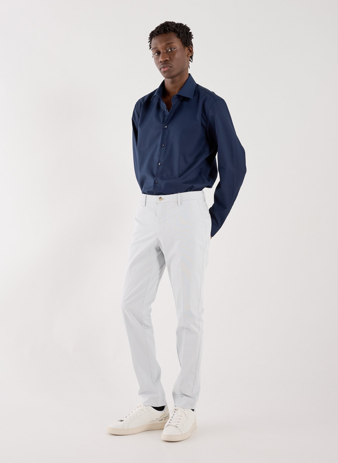 Chemise slim à col classique en coton SEIDENSTICKER Bleu