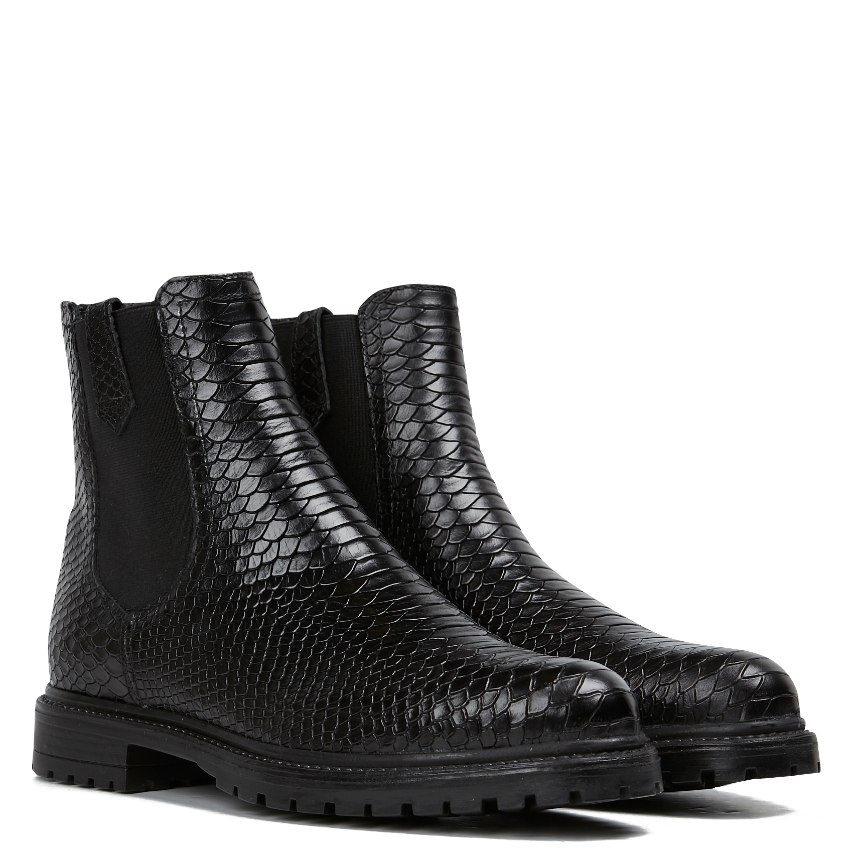 Bottines candide reptile en cuir imprimé serpent candide JONAK Noir