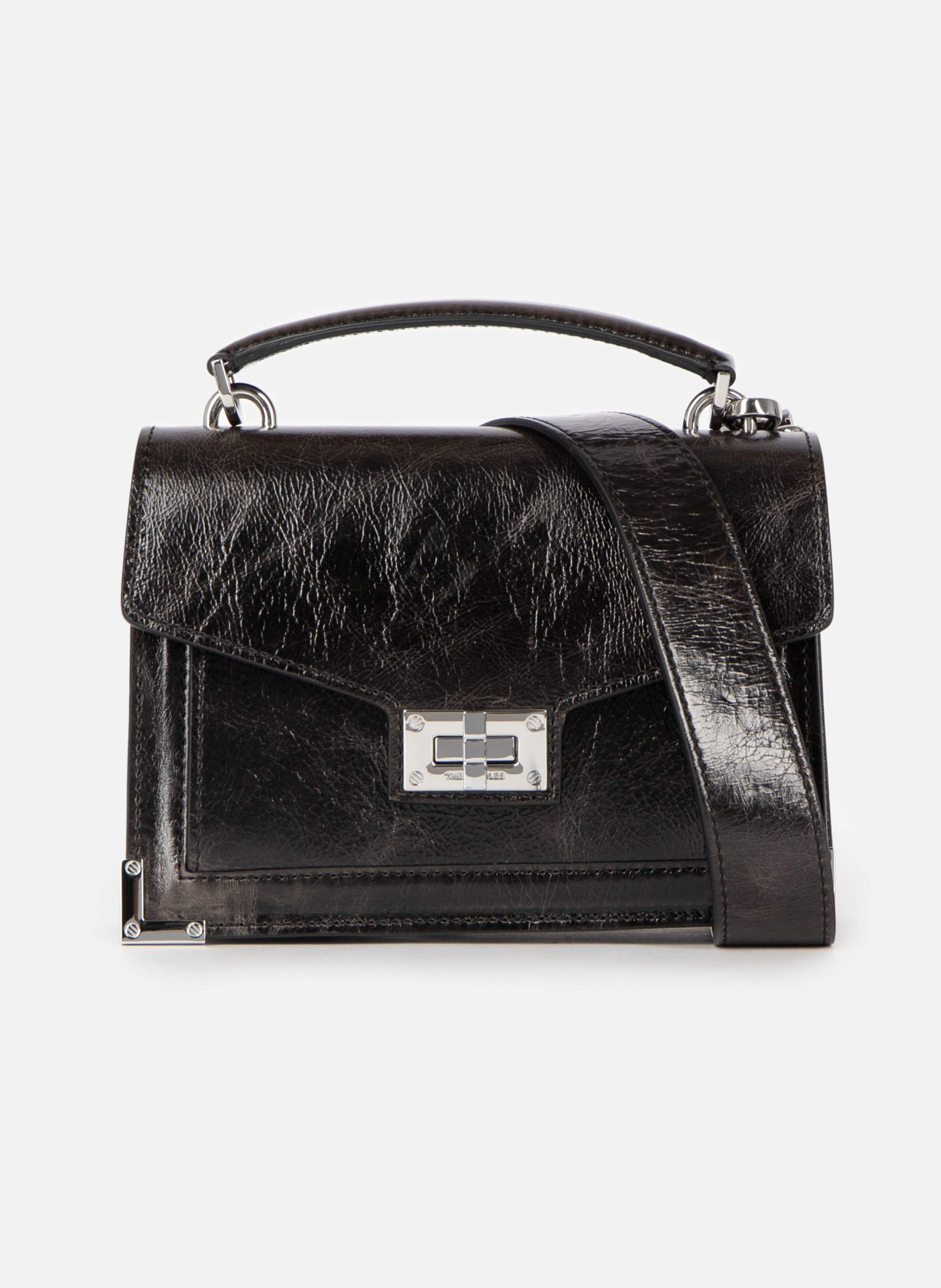 Sac emily en cuir craquelé THE KOOPLES Marron