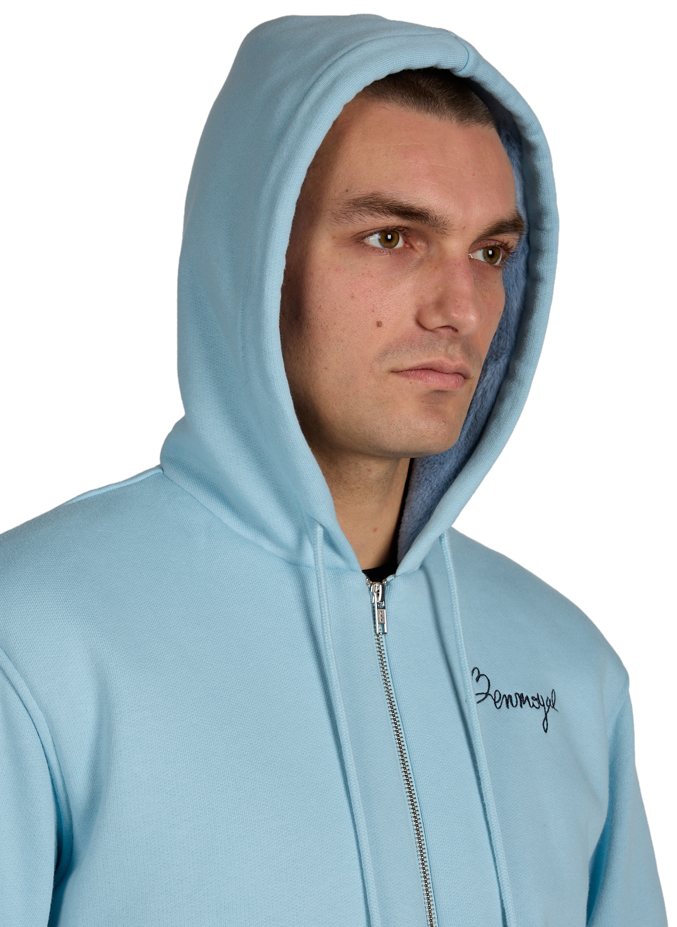 Sweat à capuche en coton BENJAMIN BENMOYAL Bleu
