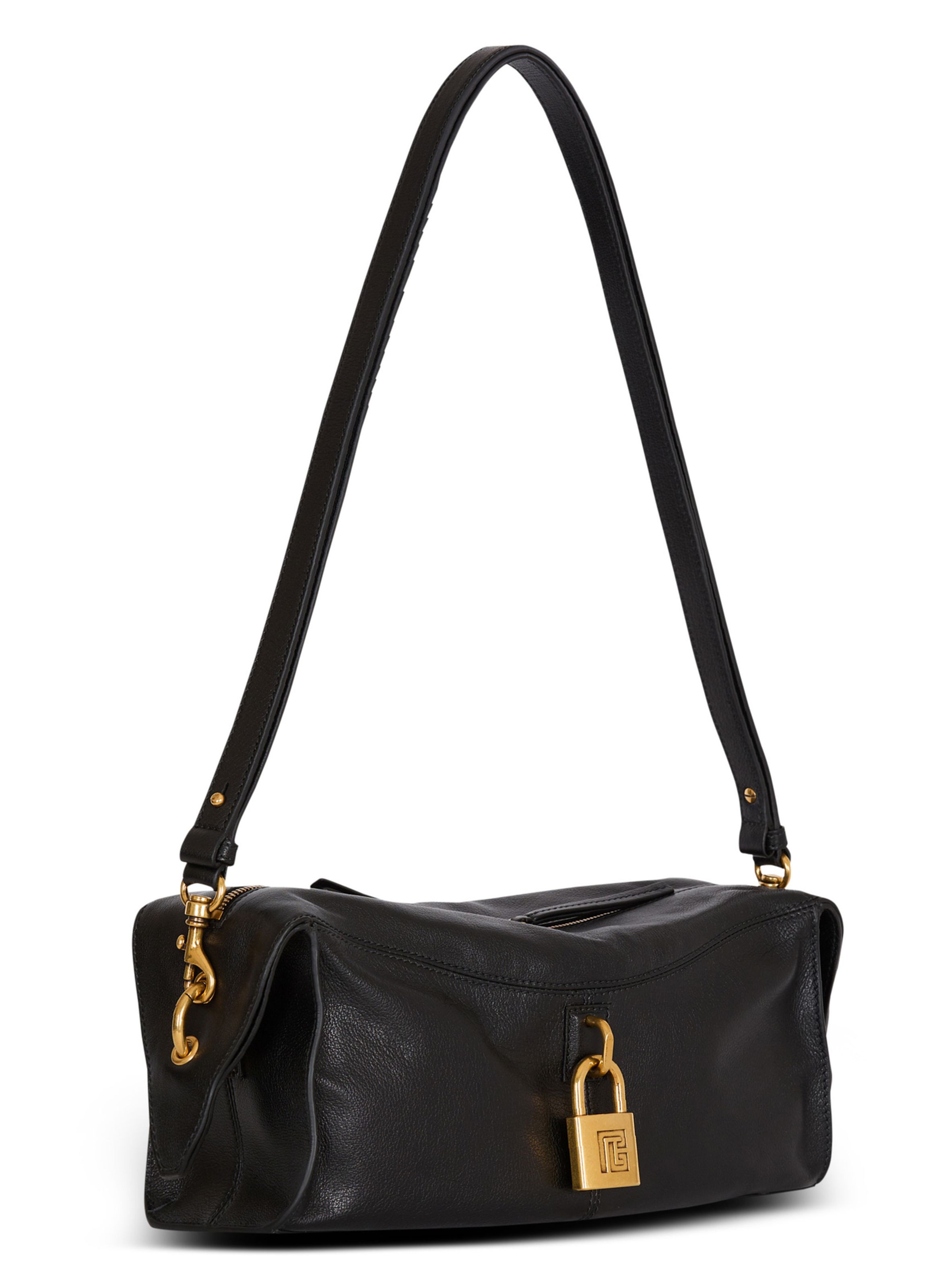 Sac bandoulière pulse en cuir de veau BALMAIN Noir