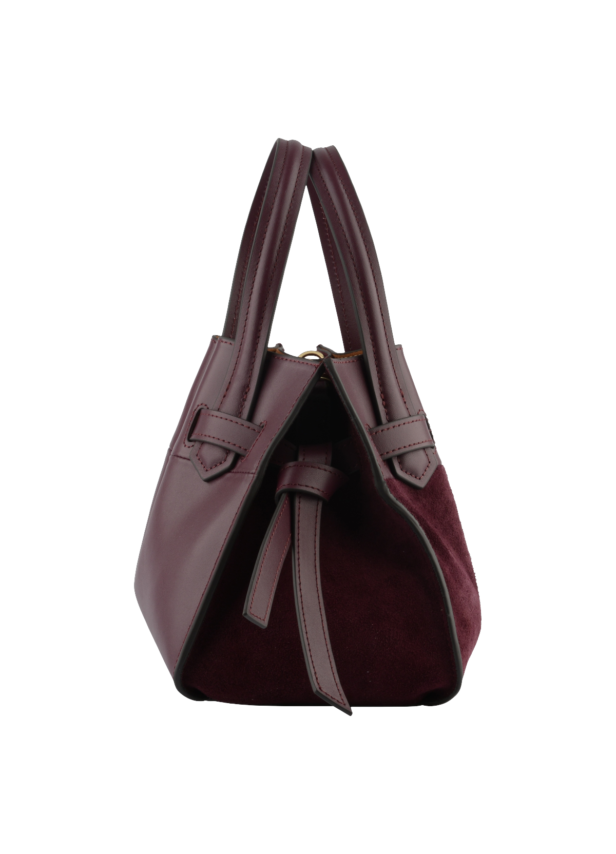 Blossom daim | sac porté main pm POURCHET Rouge