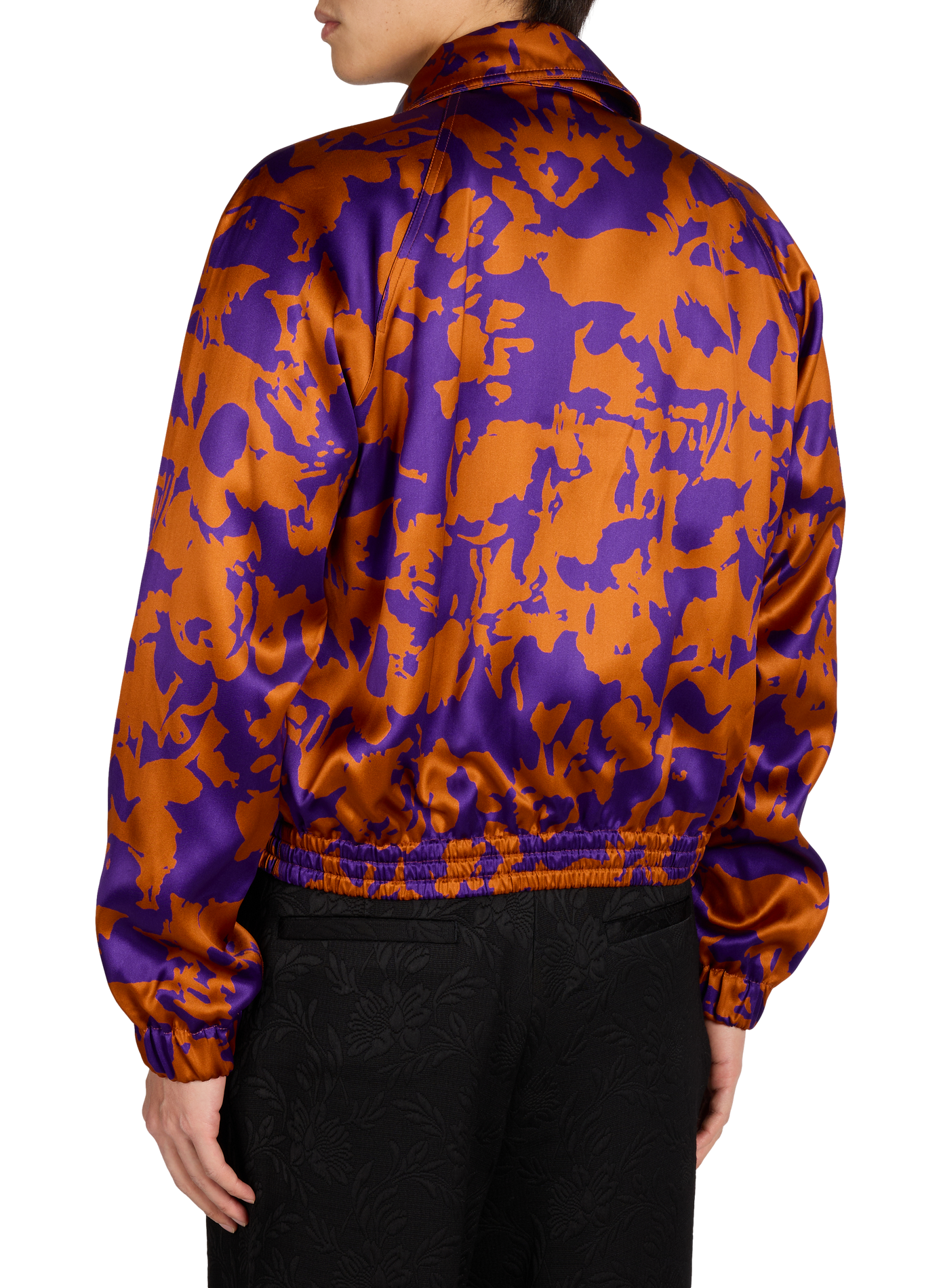 Jacket with classic collar and print DRIES VAN NOTEN Multicolour