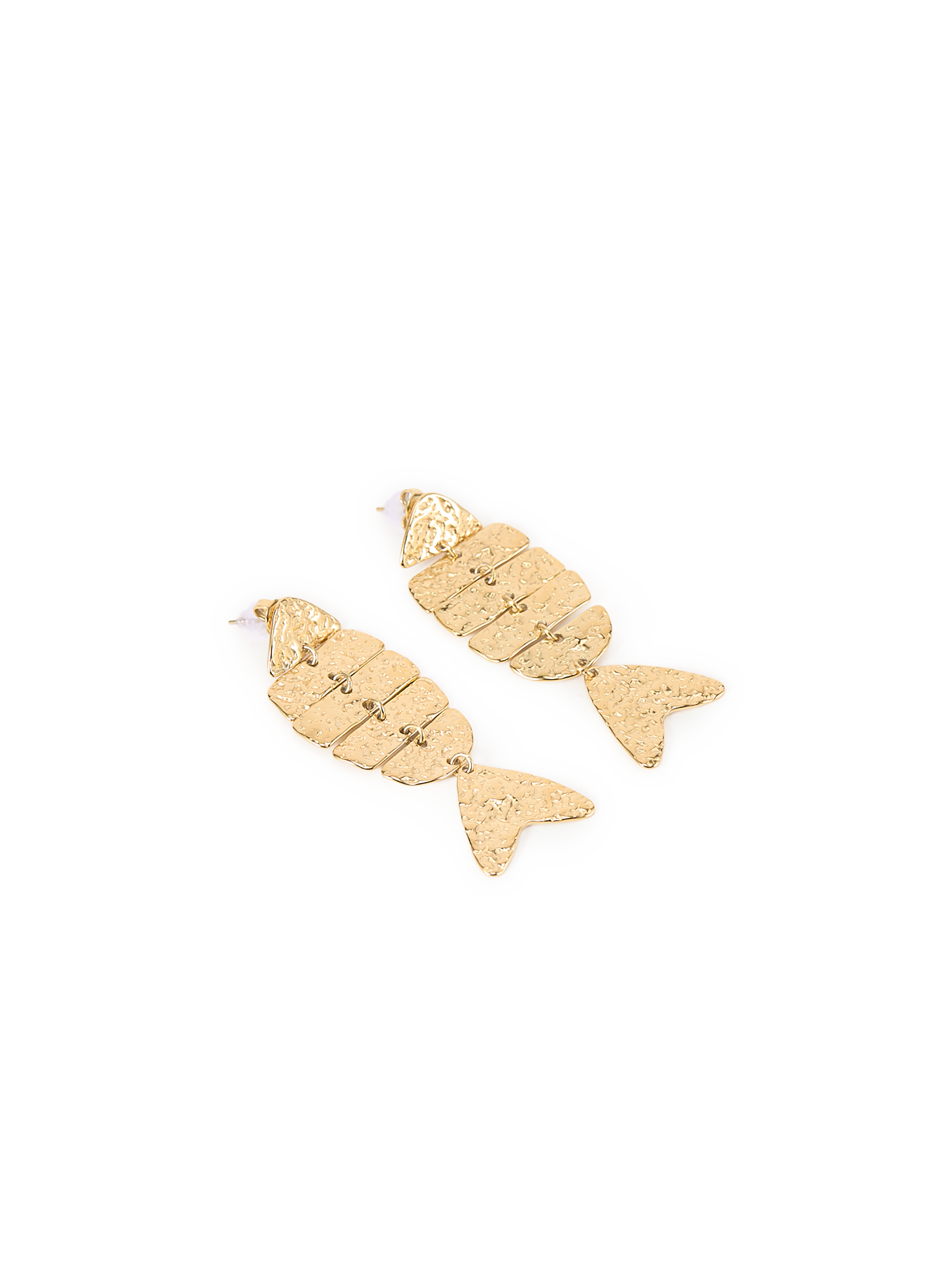 Articulated fish earrings AU PRINTEMPS PARIS Golden