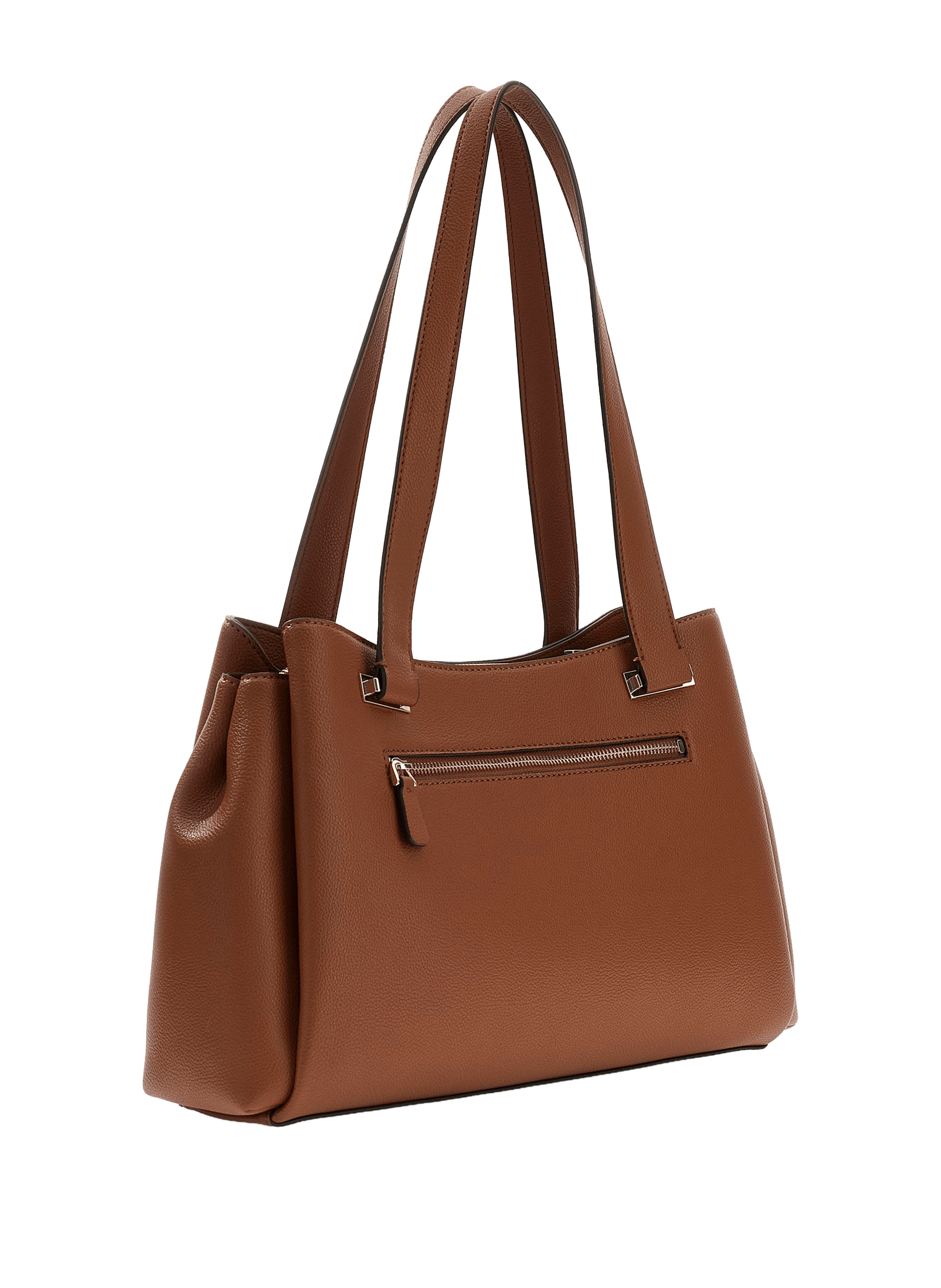 Sac porté épaule avec charms effet cuir GUESS Marron